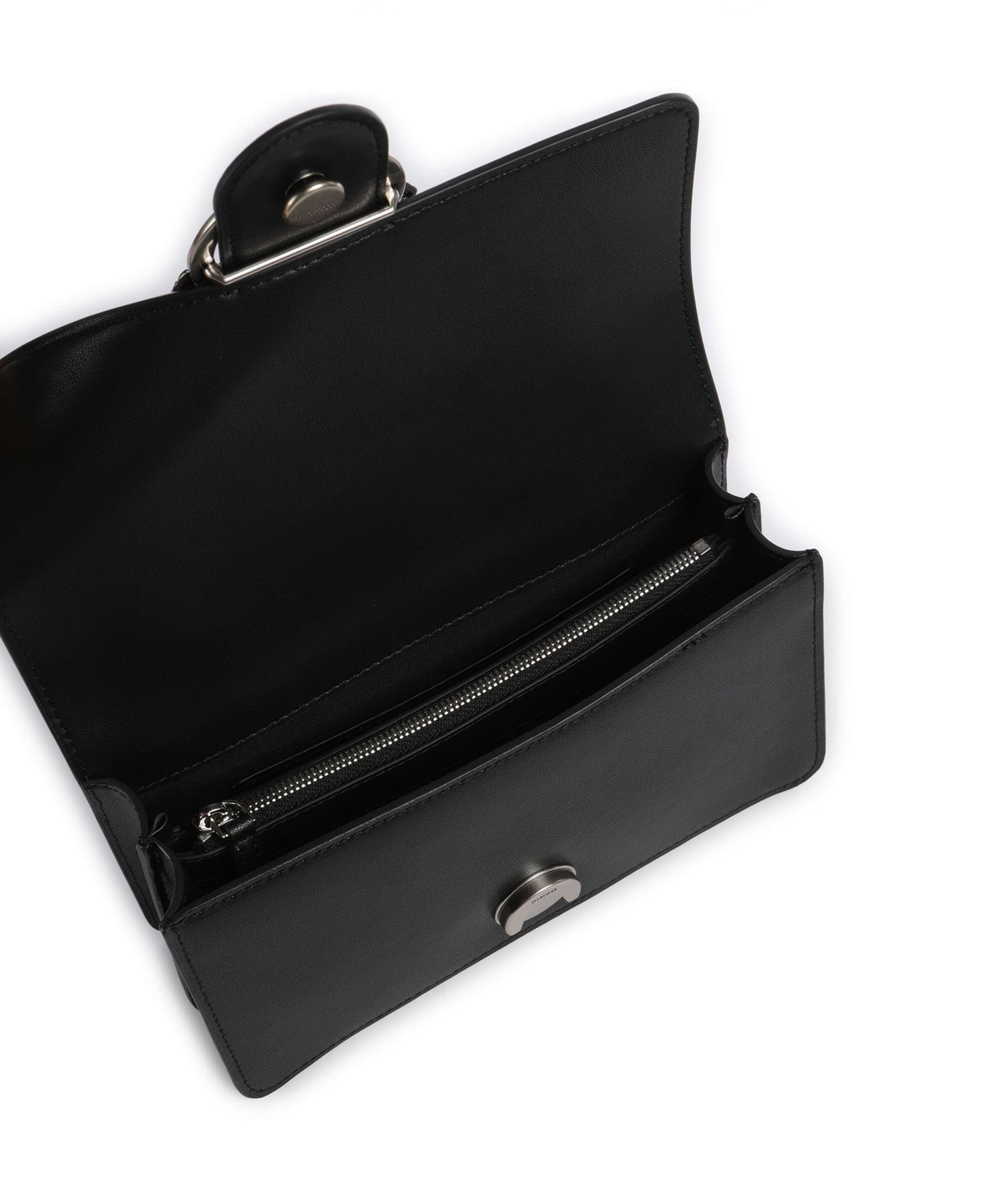 Pinko Love One Mini Crossbody tas nero/old silver - Image 6