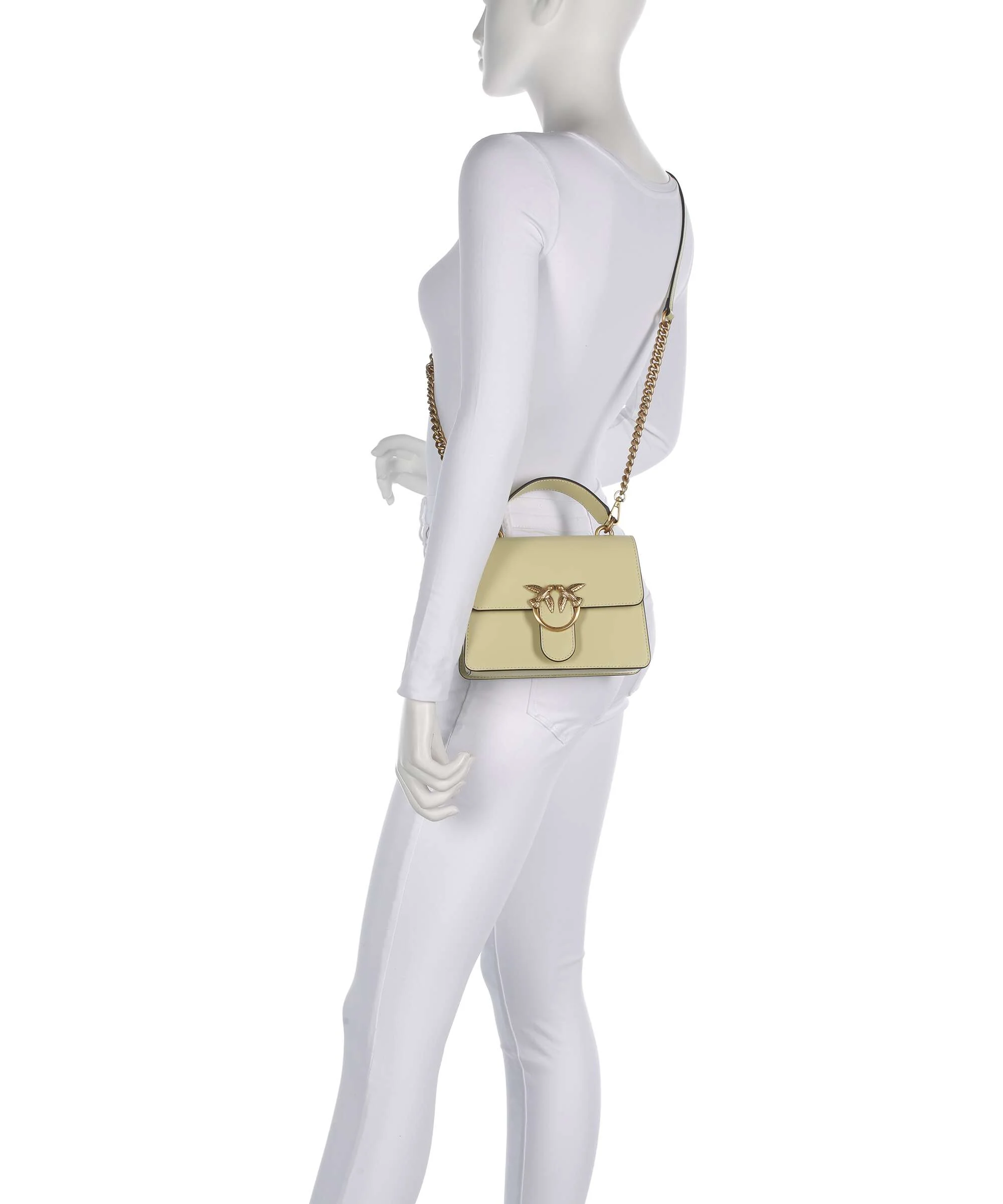 Pinko Love One Mini Handtas giallo vaniglia/antique gold - Image 3