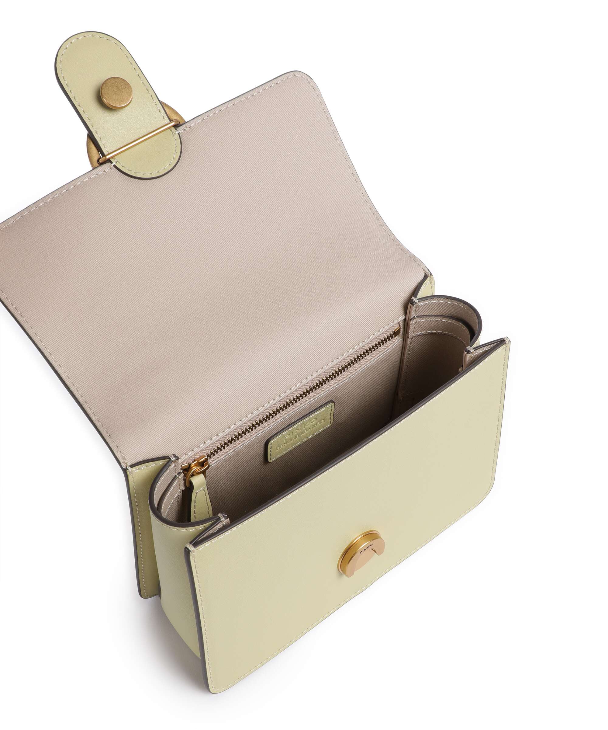 Pinko Love One Mini Handtas giallo vaniglia/antique gold - Image 6