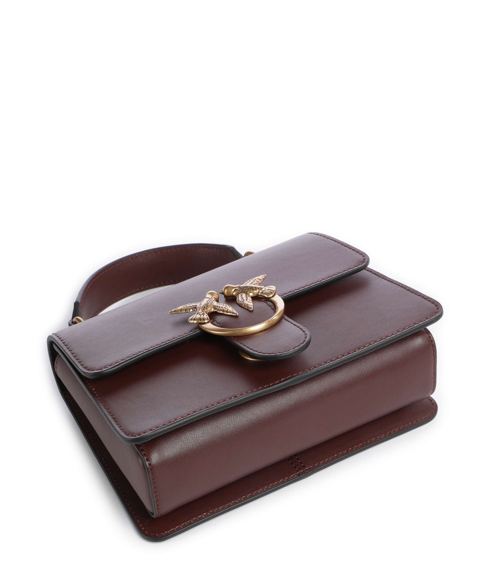Pinko Love One Mini Handtas burgundy wine/antique gold - Image 5