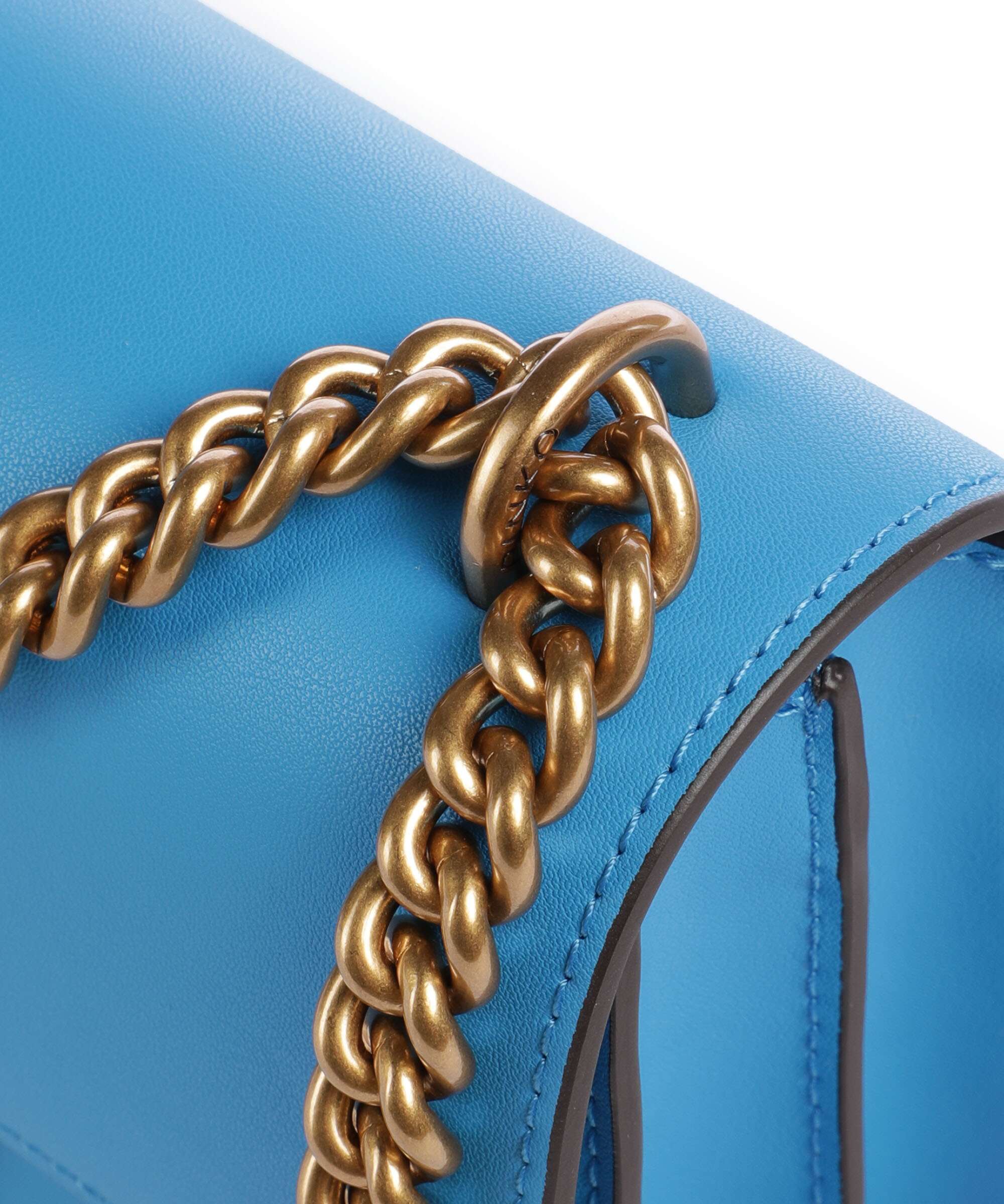 Pinko Love One Mini Schoudertas azzurro dresda/antique gold - Image 5