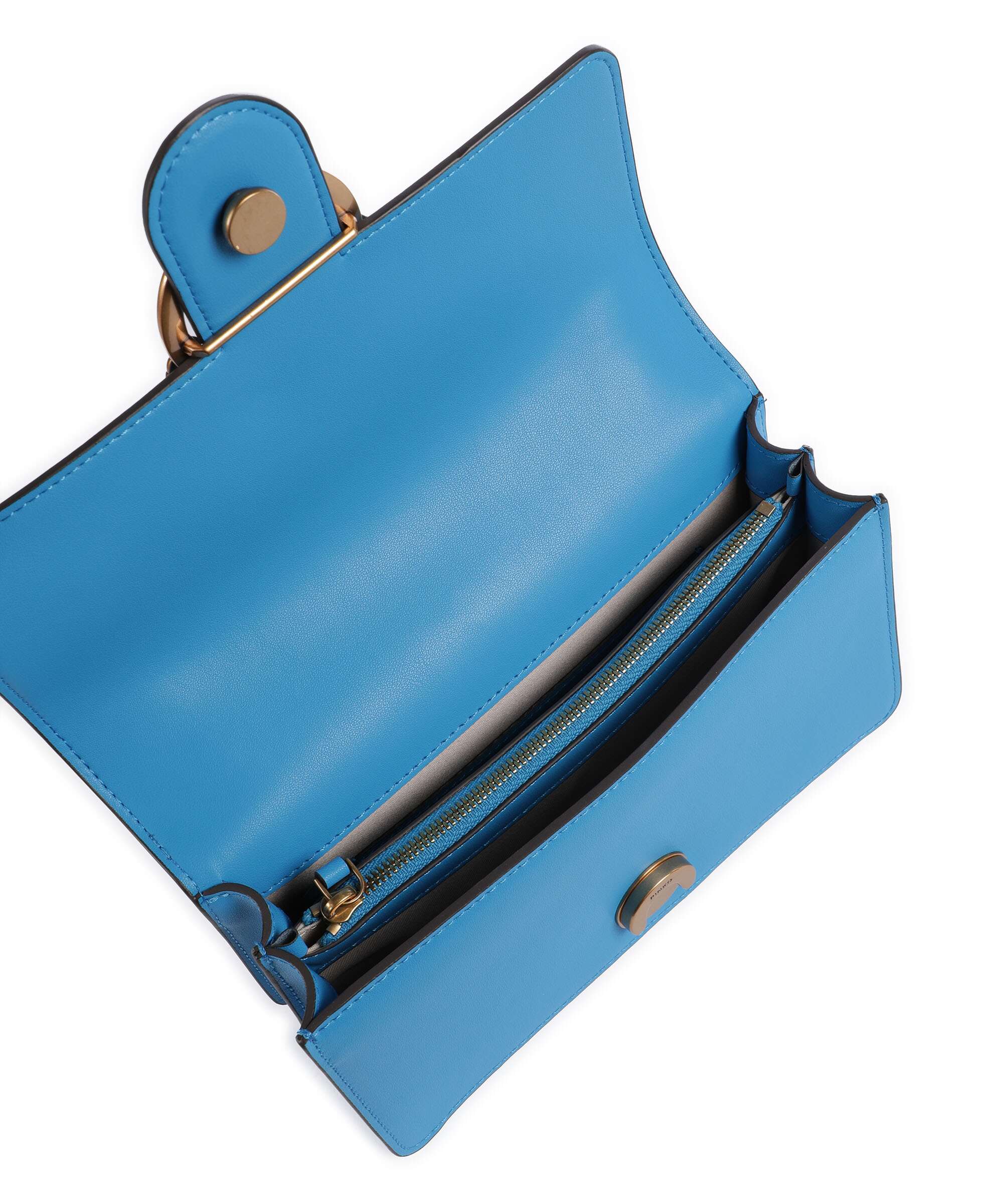 Pinko Love One Mini Schoudertas azzurro dresda/antique gold - Image 7