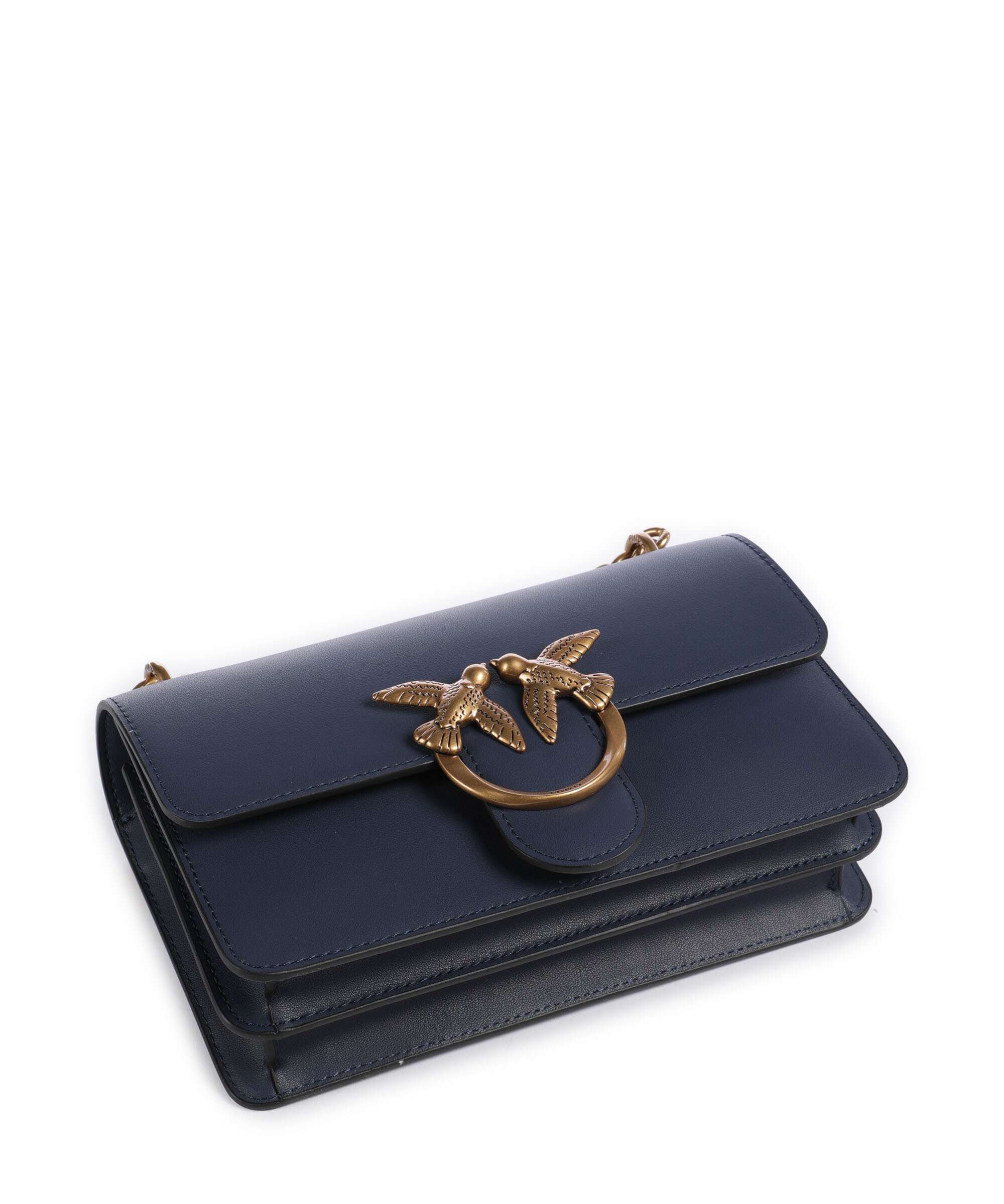 Pinko Love One Mini Schoudertas blu indaco ombroso/antique gold - Image 6