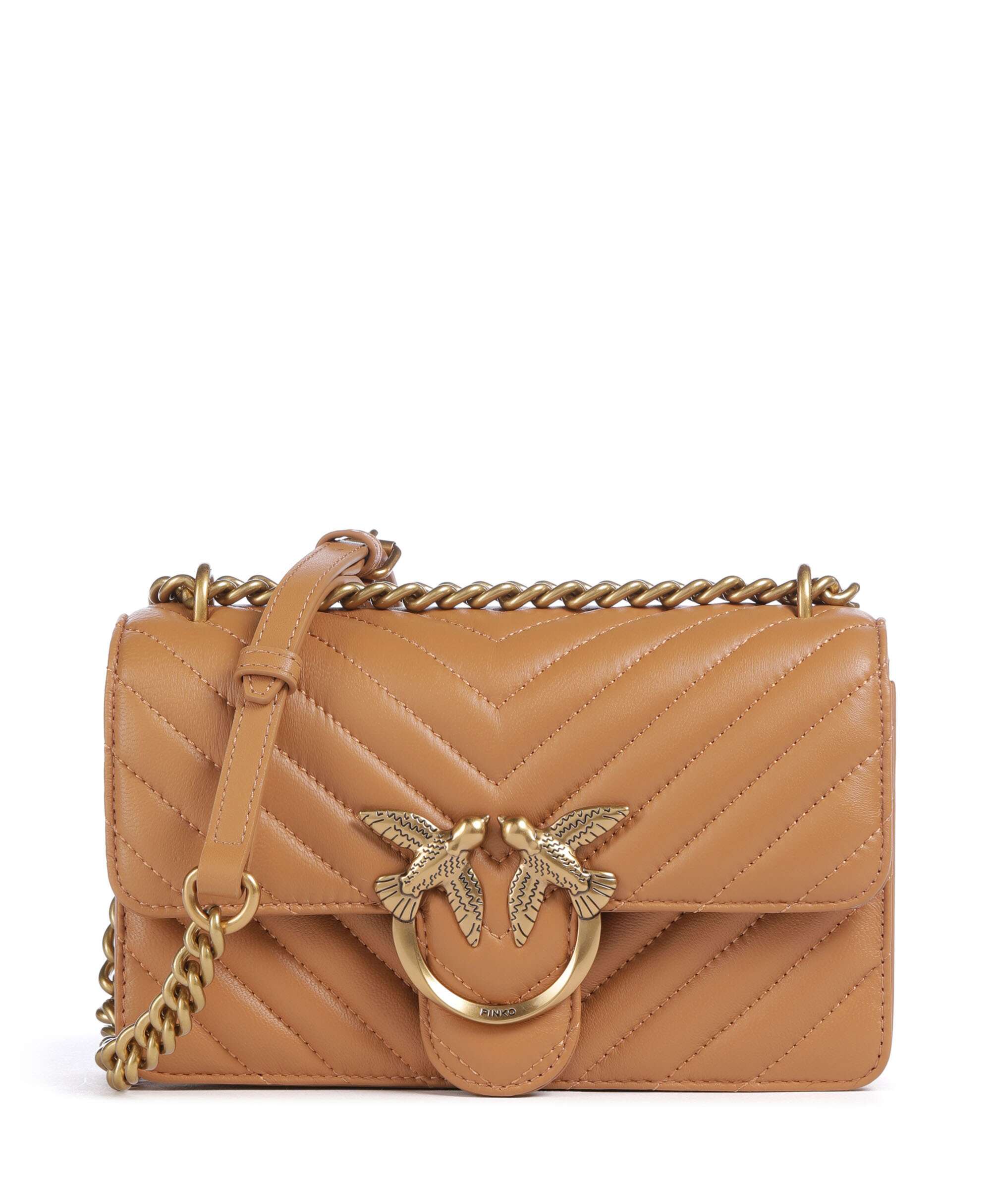 Pinko Love One Mini Schoudertas torrone/antique gold
