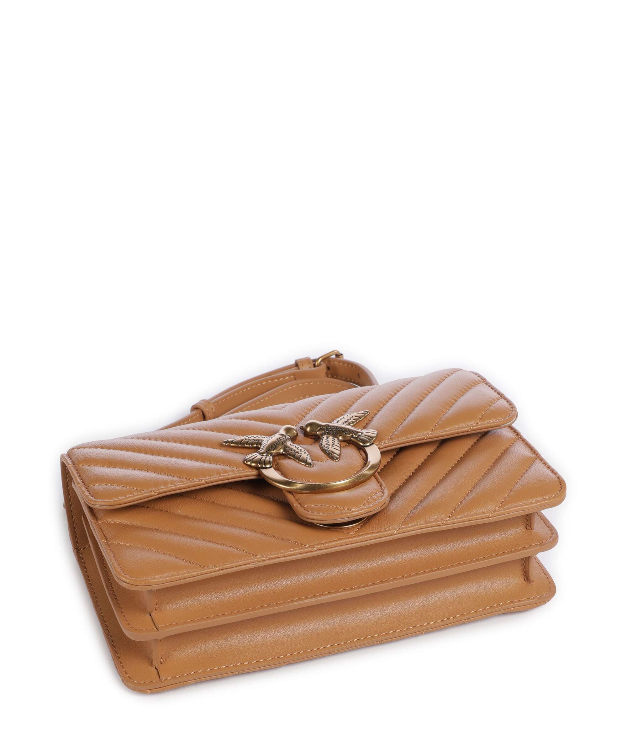 Pinko Love One Mini Schoudertas torrone/antique gold - Image 6
