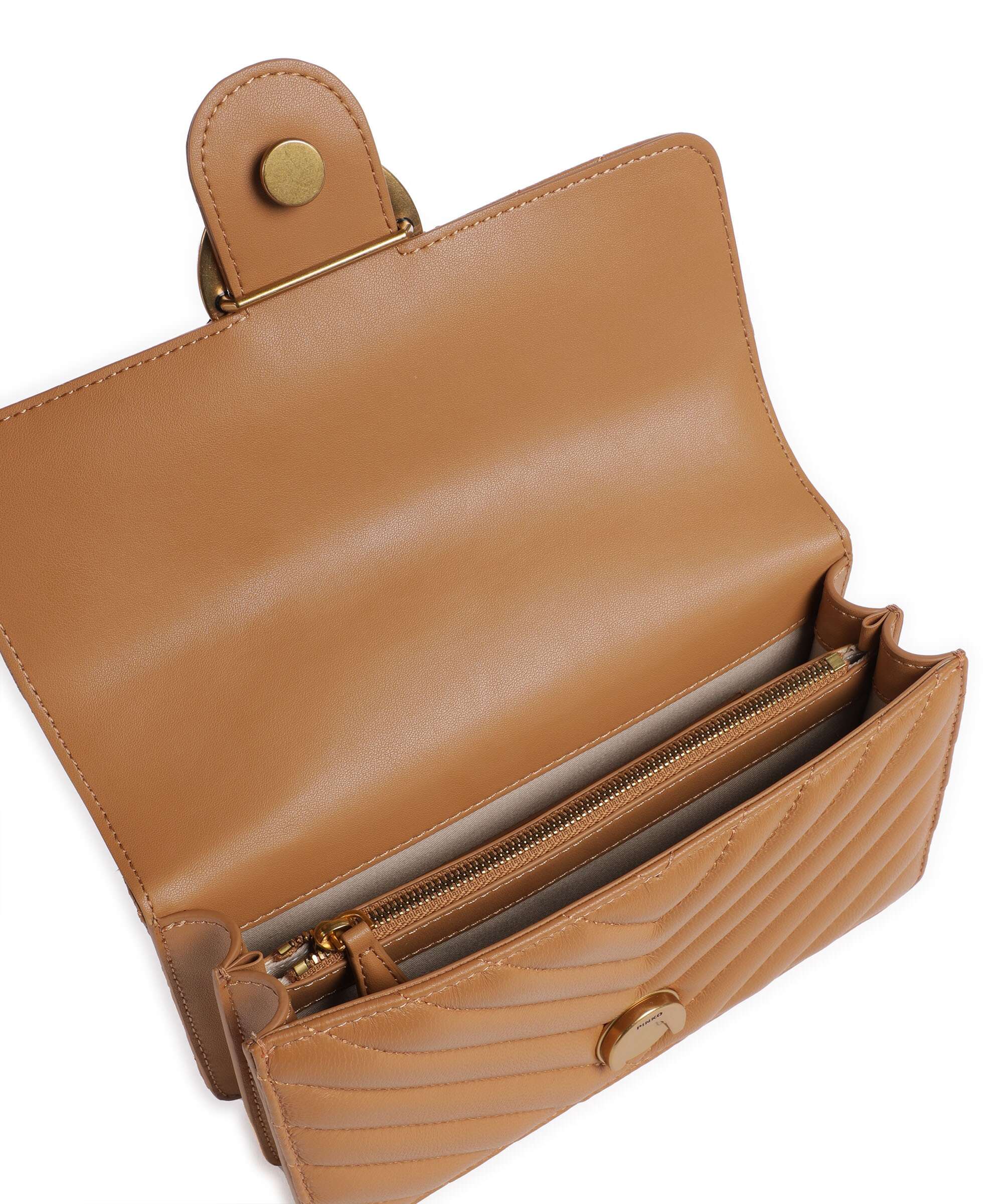 Pinko Love One Mini Schoudertas torrone/antique gold - Image 7