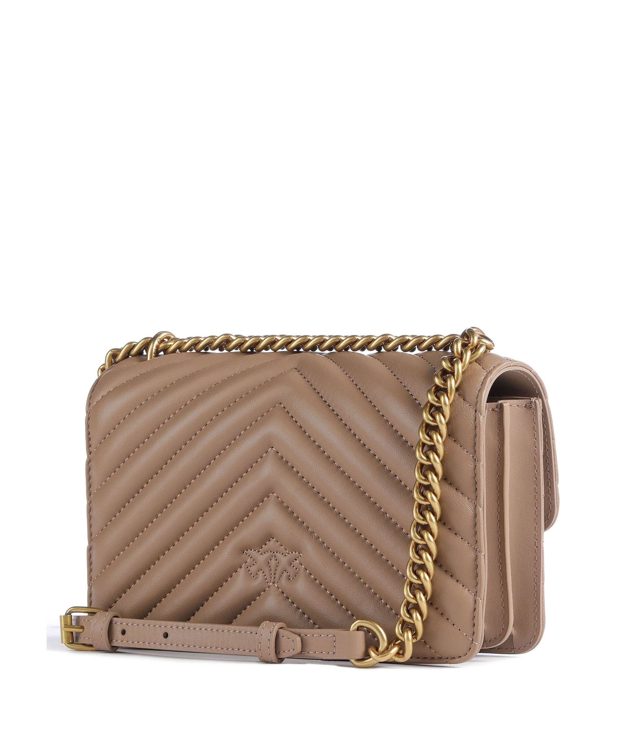 Pinko Love One Mini Schoudertas biscotto zenzero/antique gold - Image 2