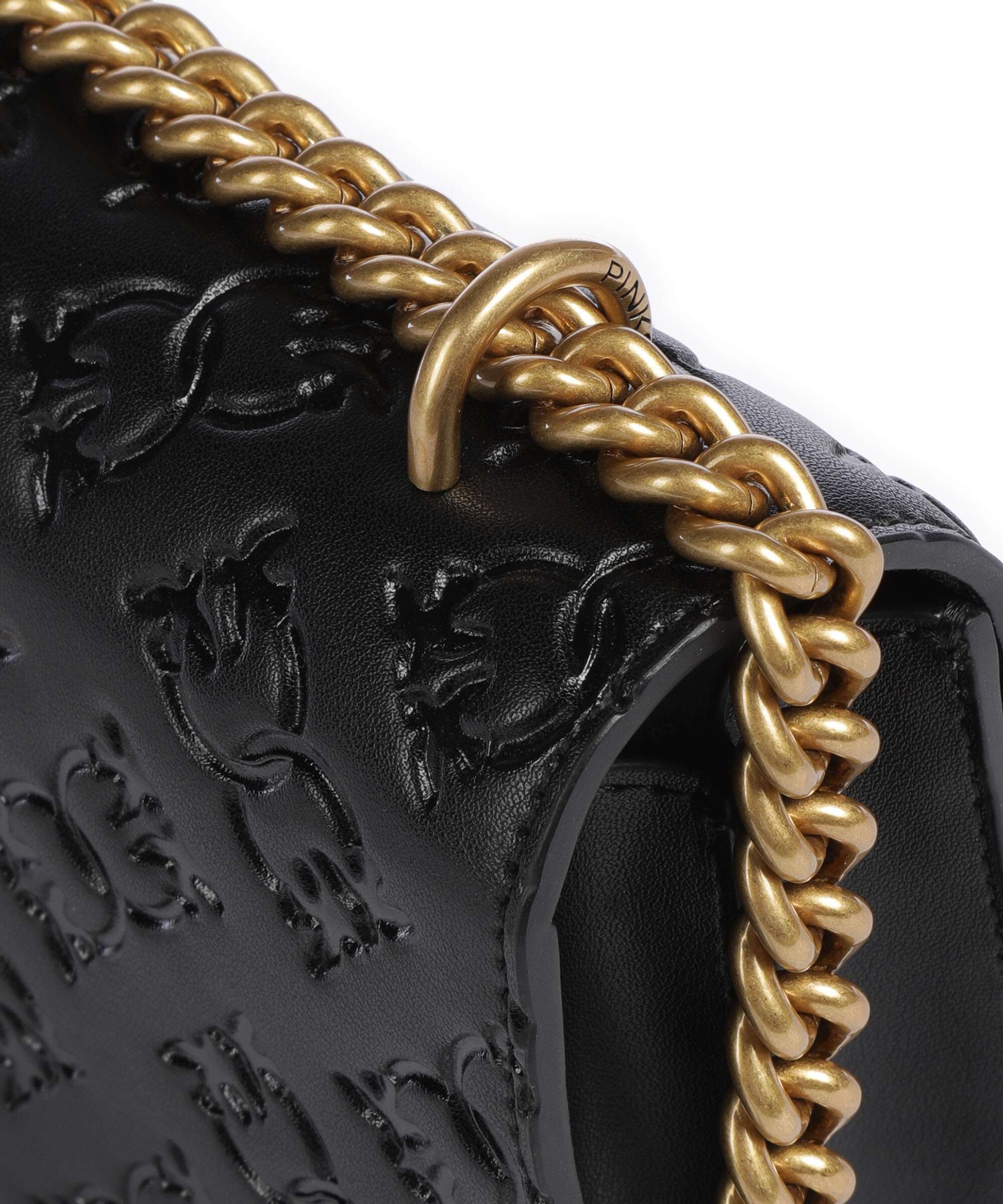 Pinko Love One Mini Schoudertas nero/antique gold - Image 5