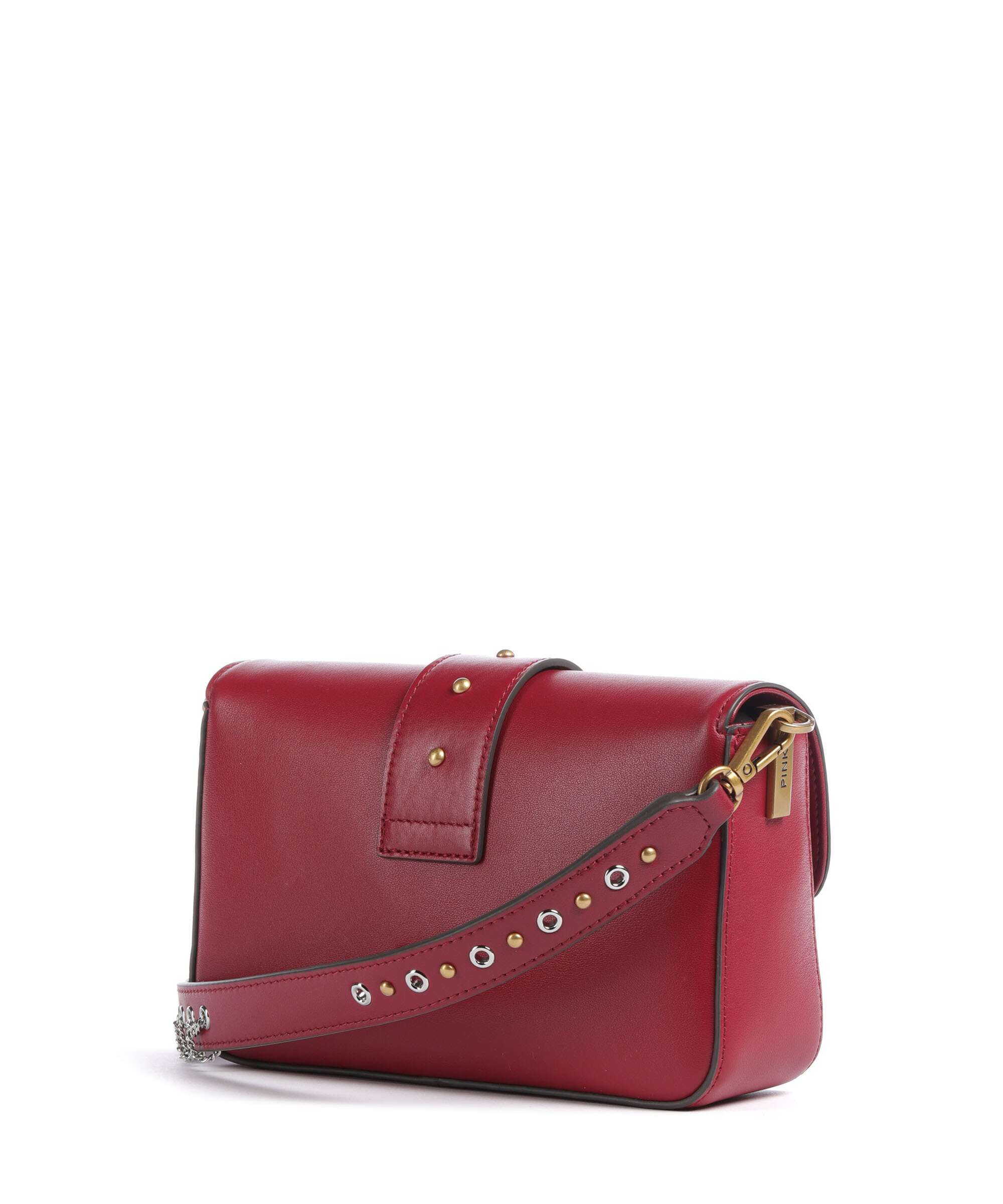 Pinko Love One Mini Slouchy Charms Crossbody tas rosso lampone/antique gold - Image 2