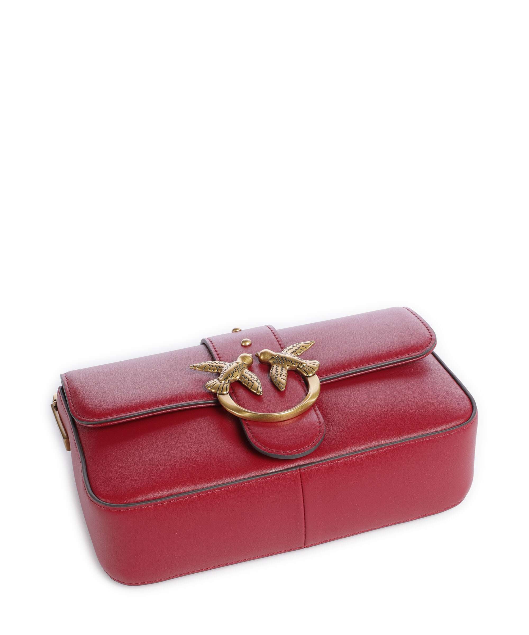 Pinko Love One Mini Slouchy Charms Crossbody tas rosso lampone/antique gold - Image 5