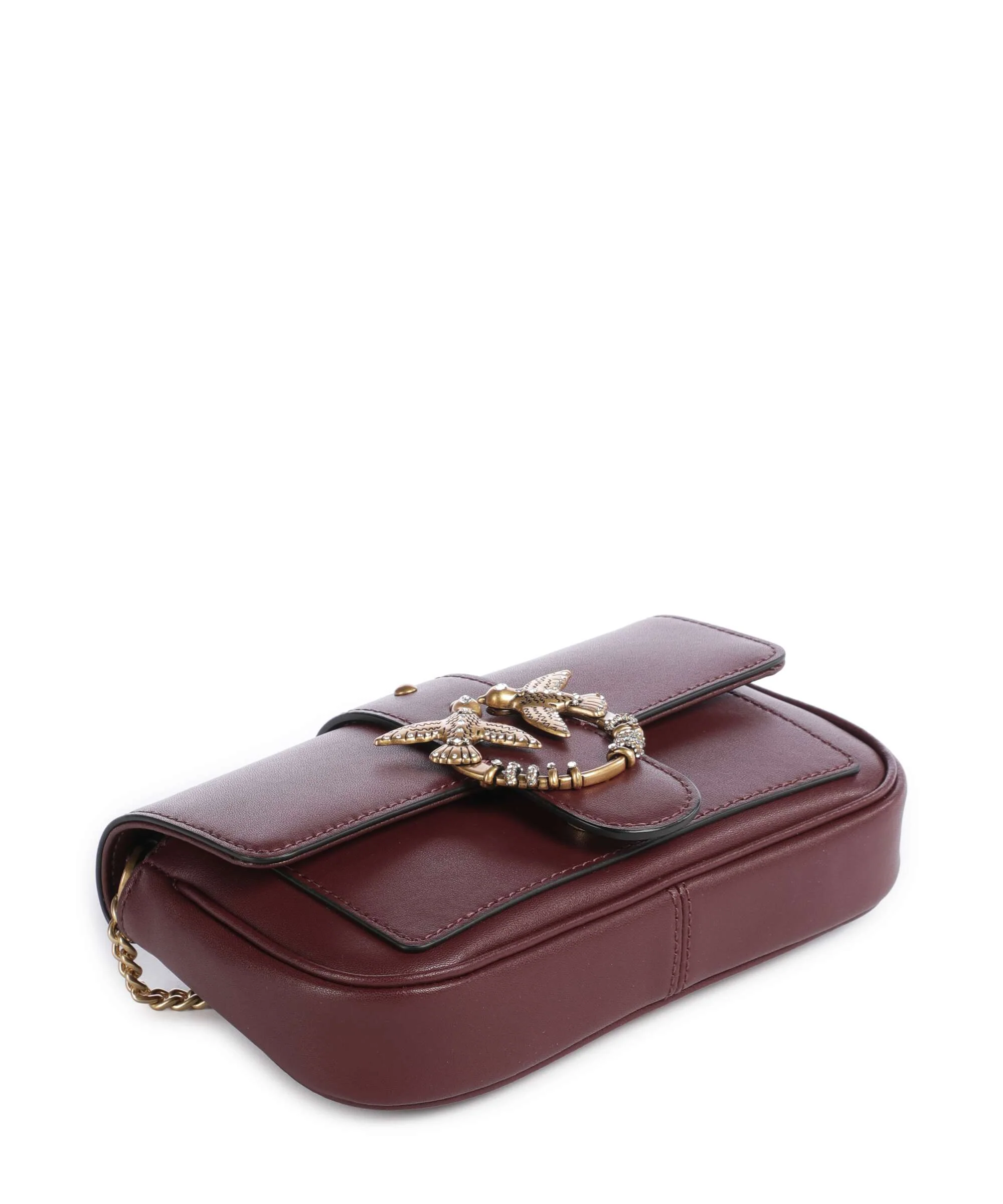Pinko Love One Pocket New Buckle Crossbody tas ribes intenso/antique gold - Image 4