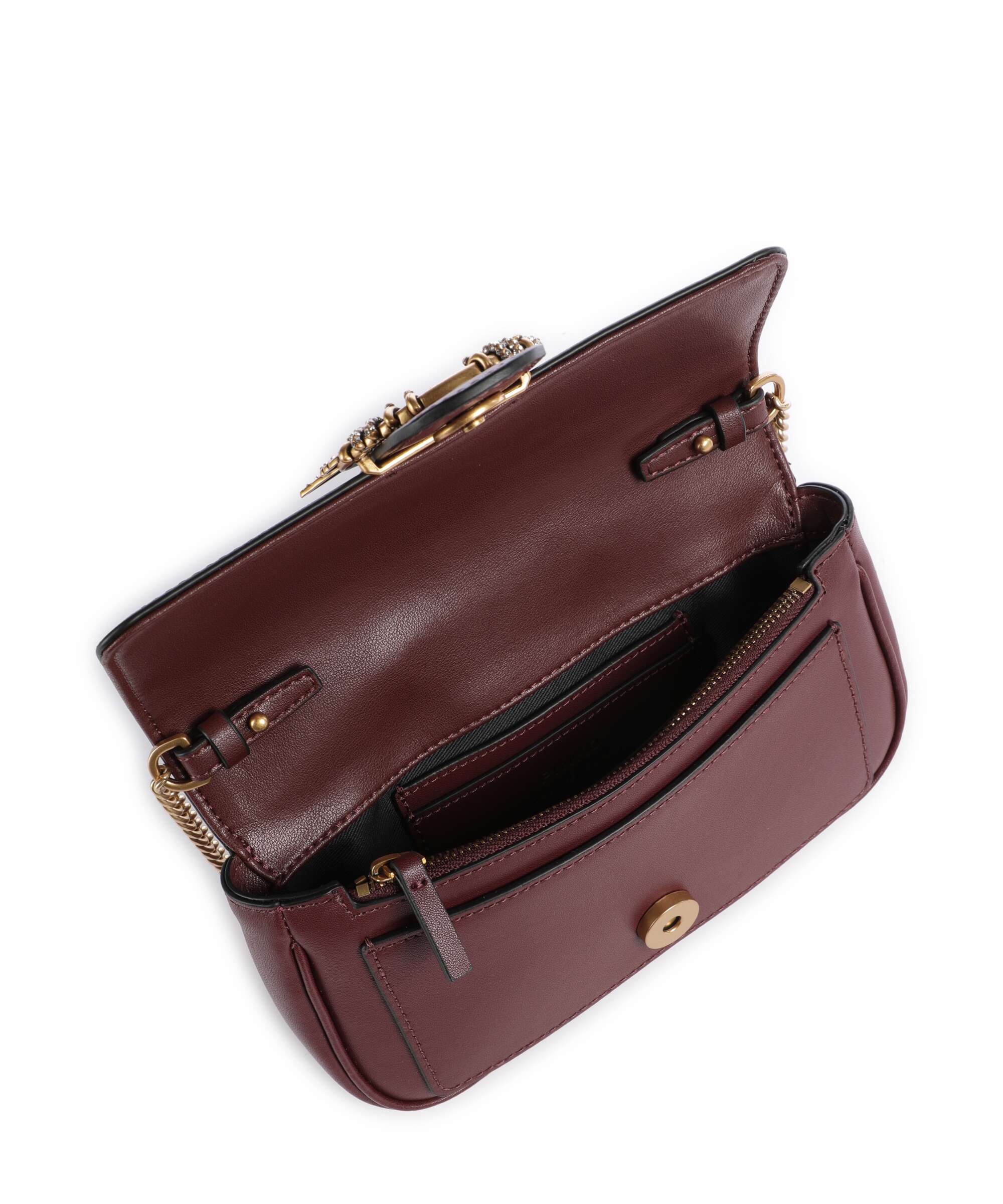 Pinko Love One Pocket New Buckle Crossbody tas ribes intenso/antique gold - Image 5