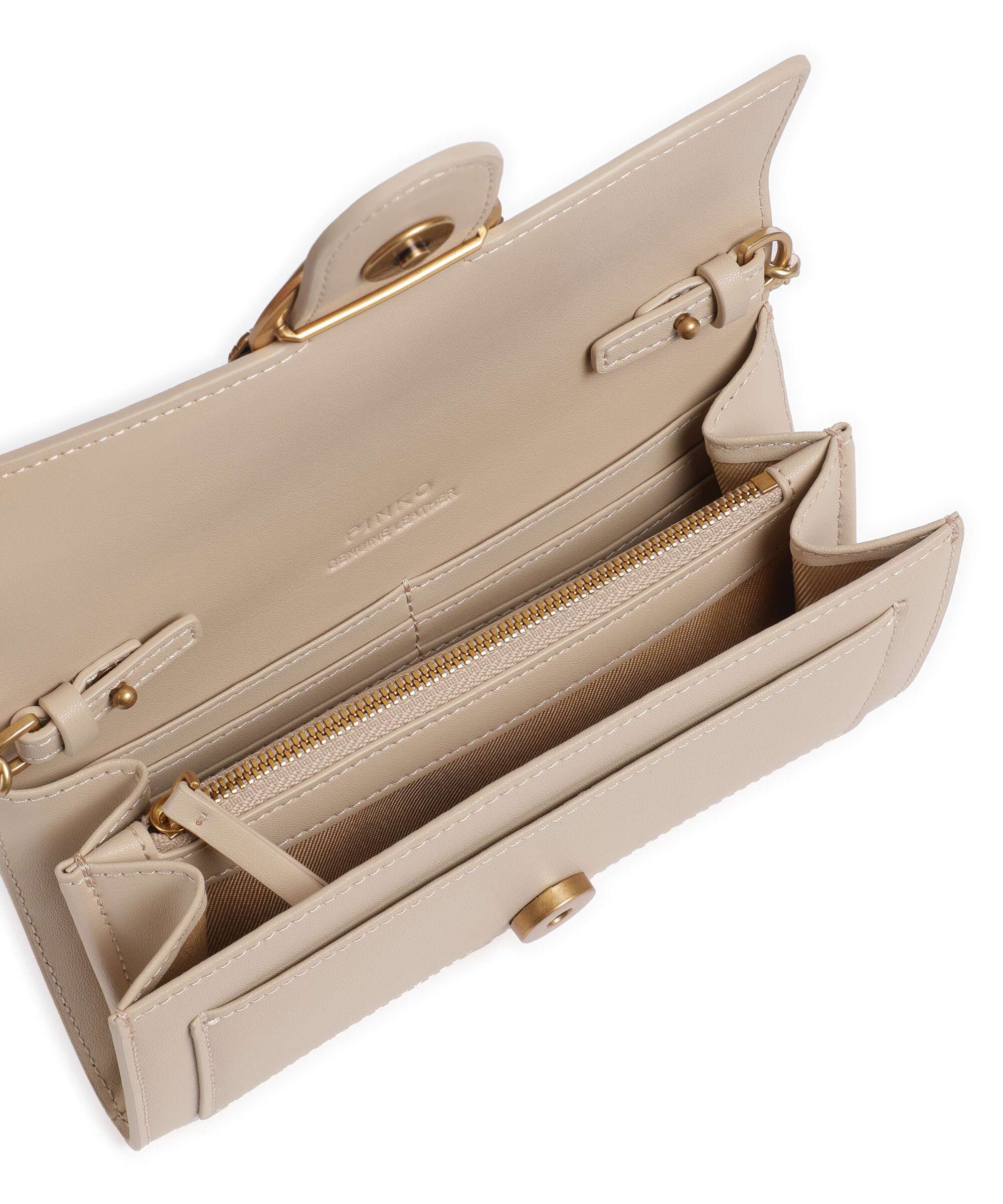 Pinko Love One Portemonnee beige/grigio fumo/antique gold - Image 6