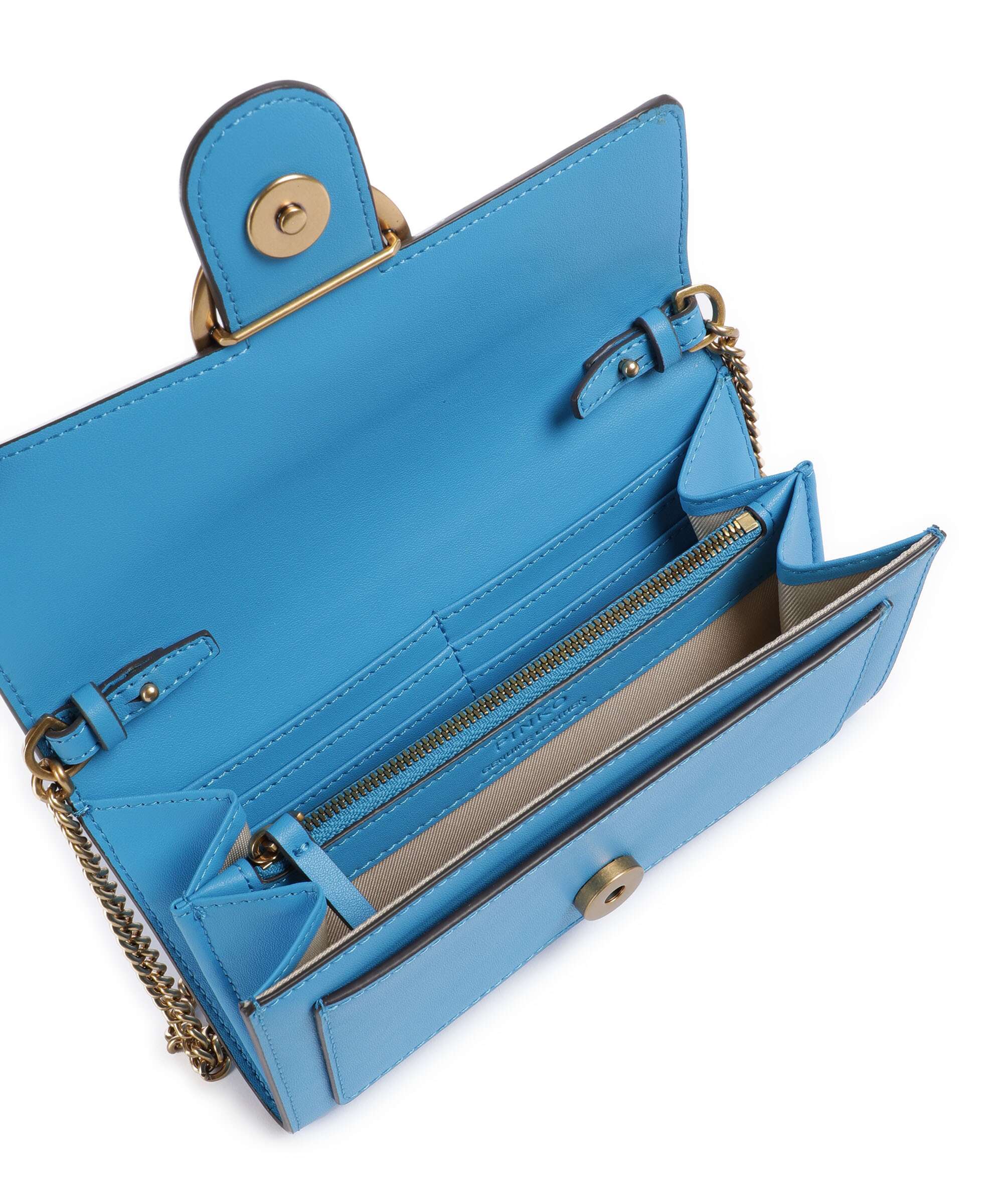 Pinko Love One Portemonnee azzurro dresda/antique gold - Image 6