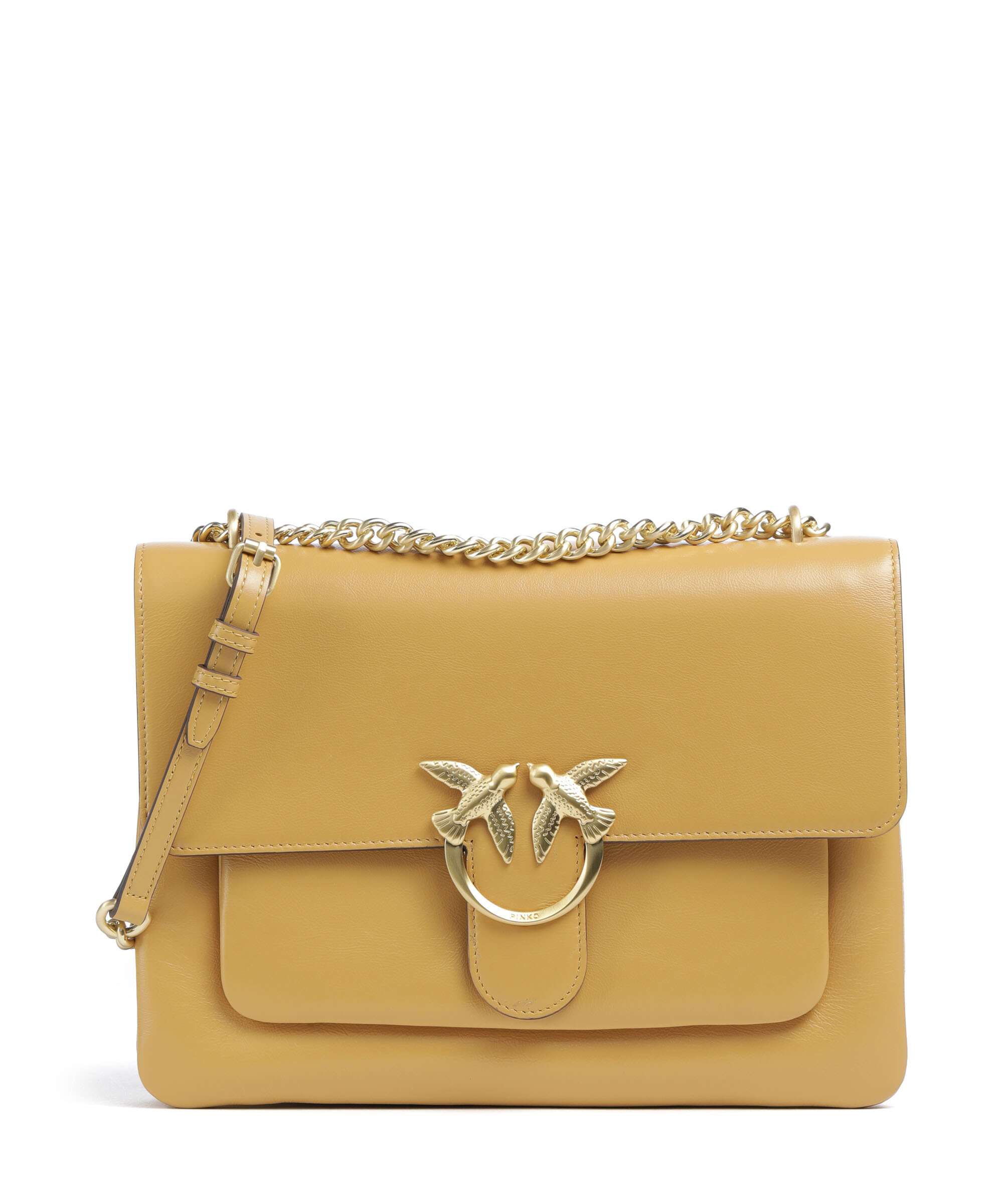 Pinko Love One Soft Big Schoudertas torroncino/matt gold