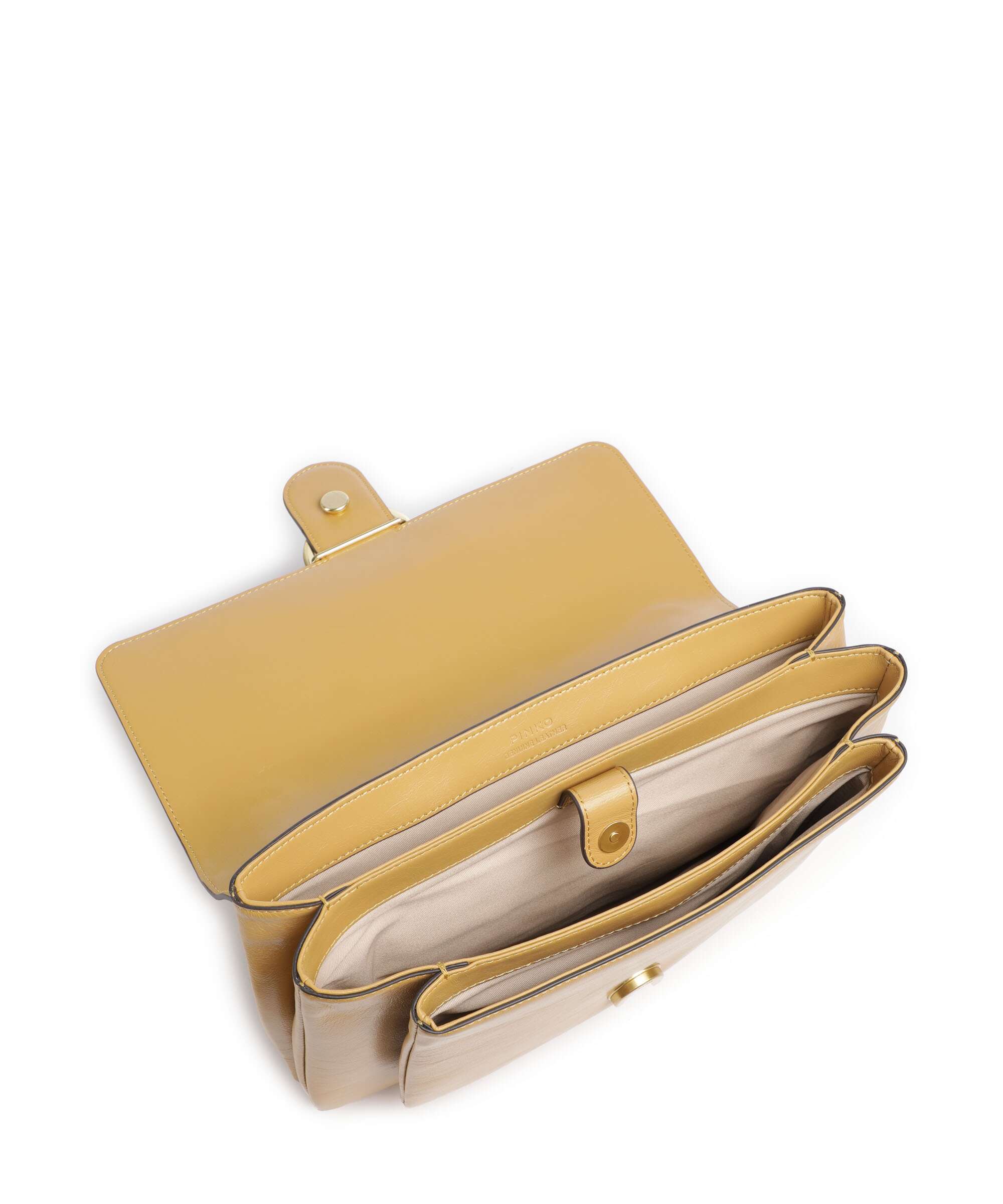 Pinko Love One Soft Big Schoudertas torroncino/matt gold - Image 7