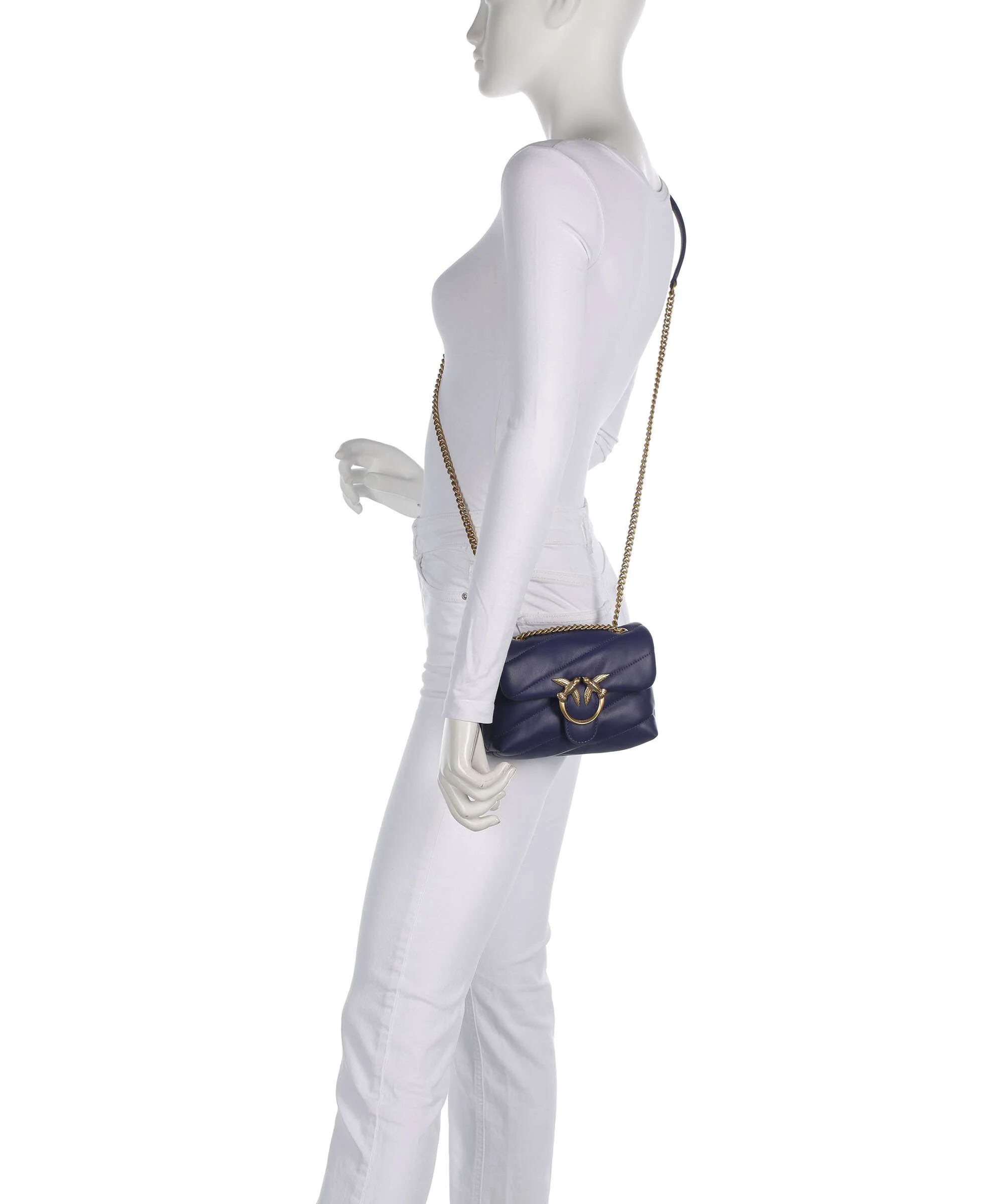 Pinko Love Puff Baby Schoudertas viola/antique gold - Image 3