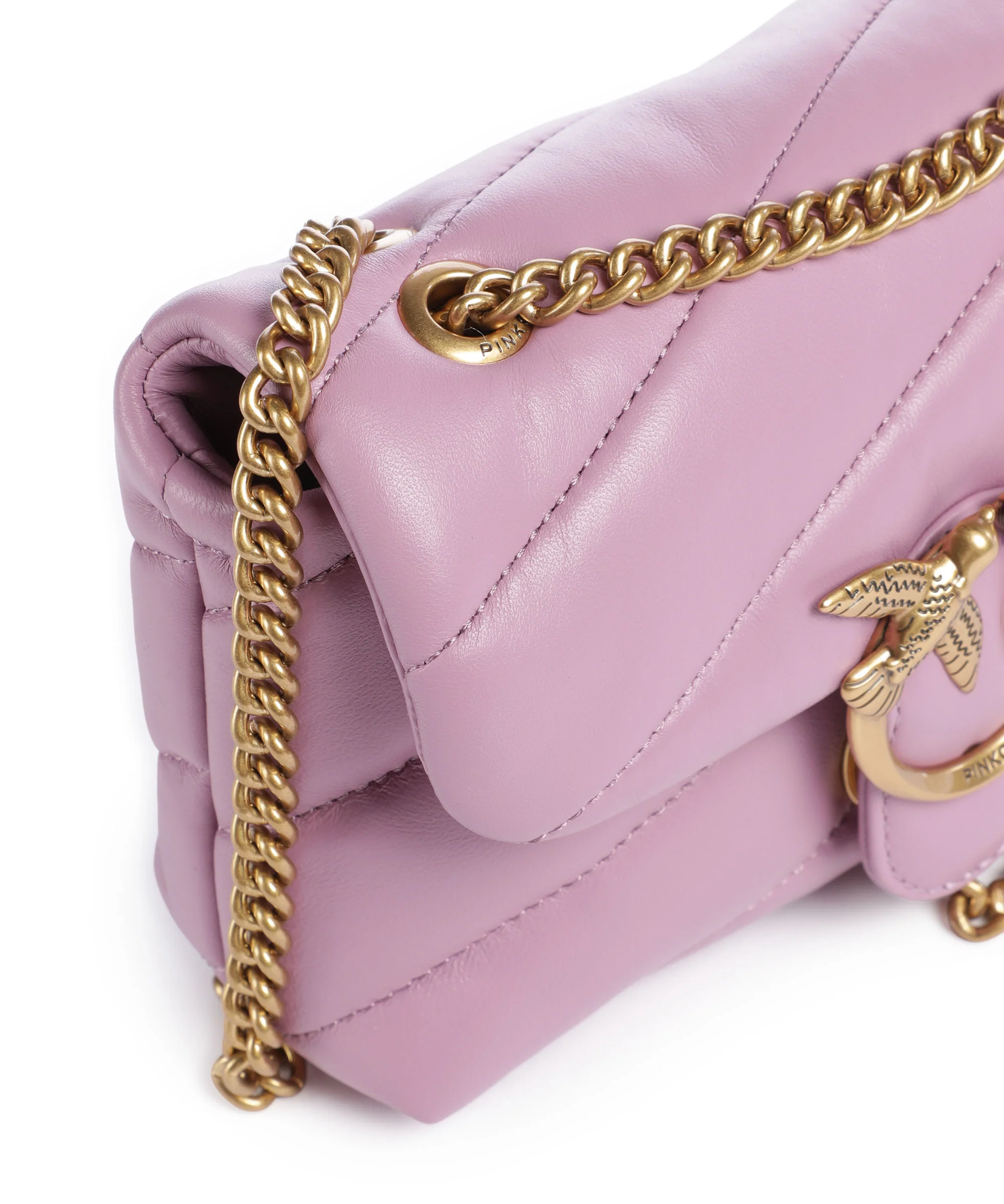 Pinko Love Puff Baby Schoudertas lilla/antique gold - Image 5
