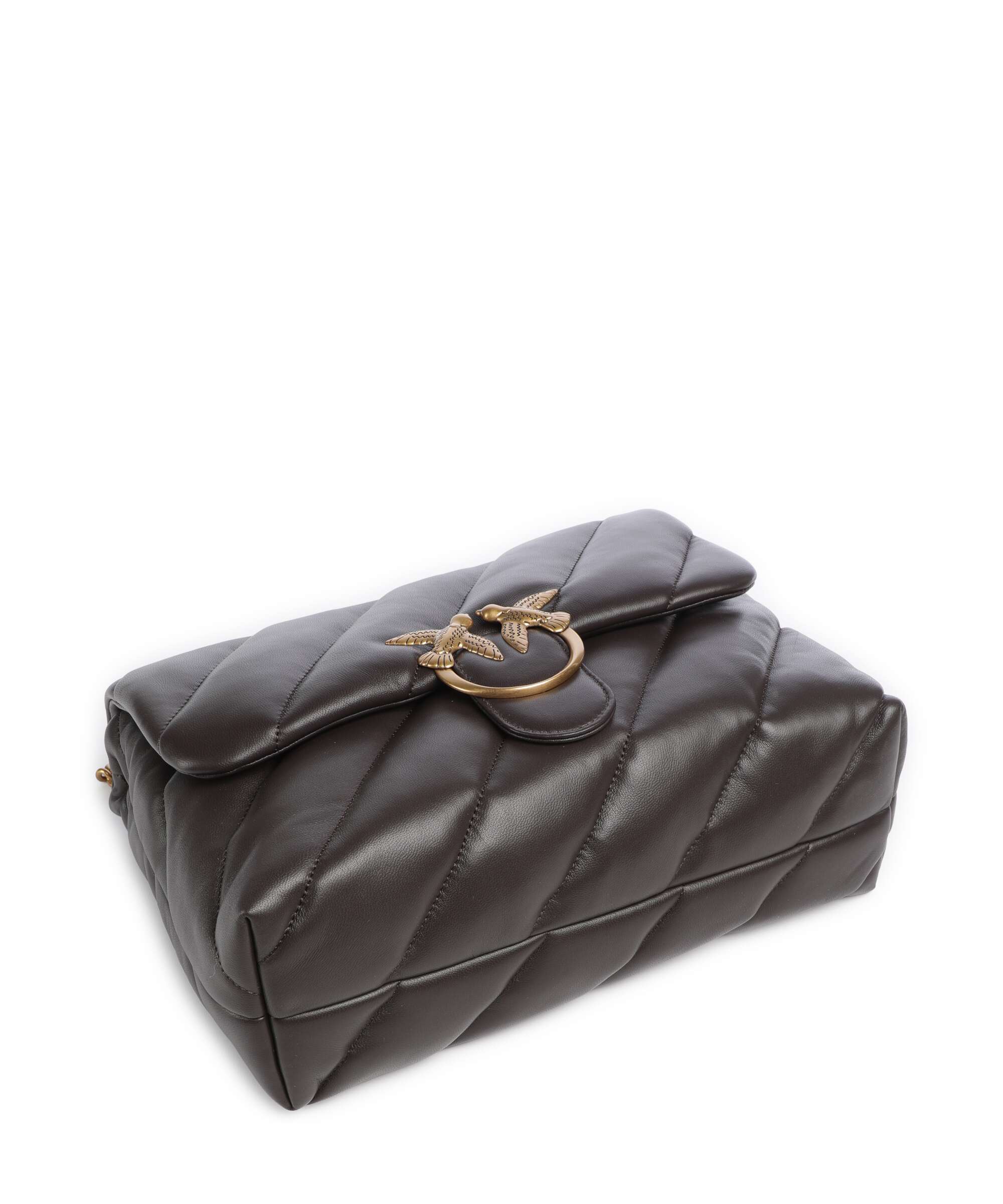 Pinko Love Puff Big Schoudertas marrone marasca/antique gold - Image 5
