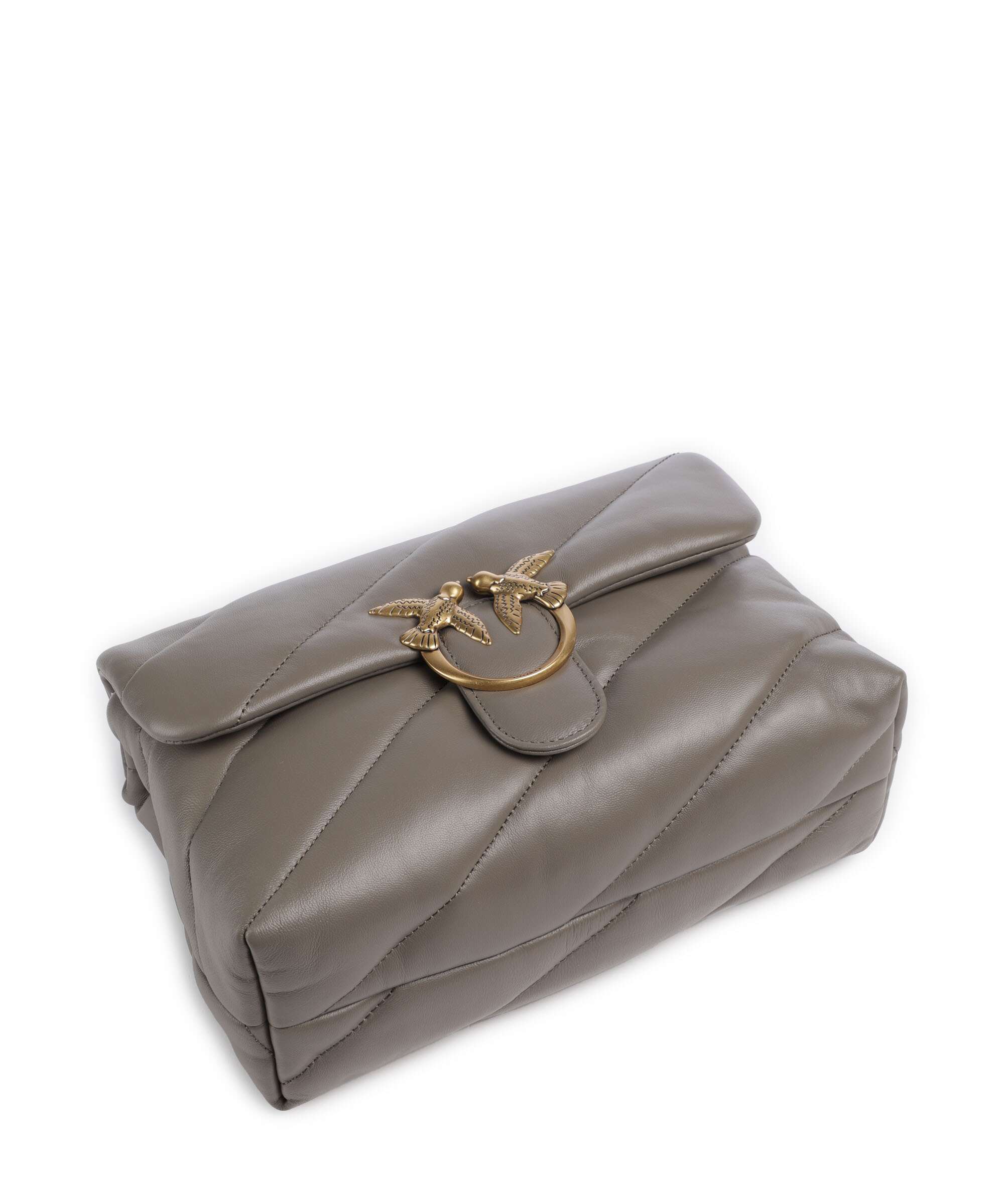 Pinko Love Puff Classic Schoudertas grigio asfalto/antique gold - Image 6