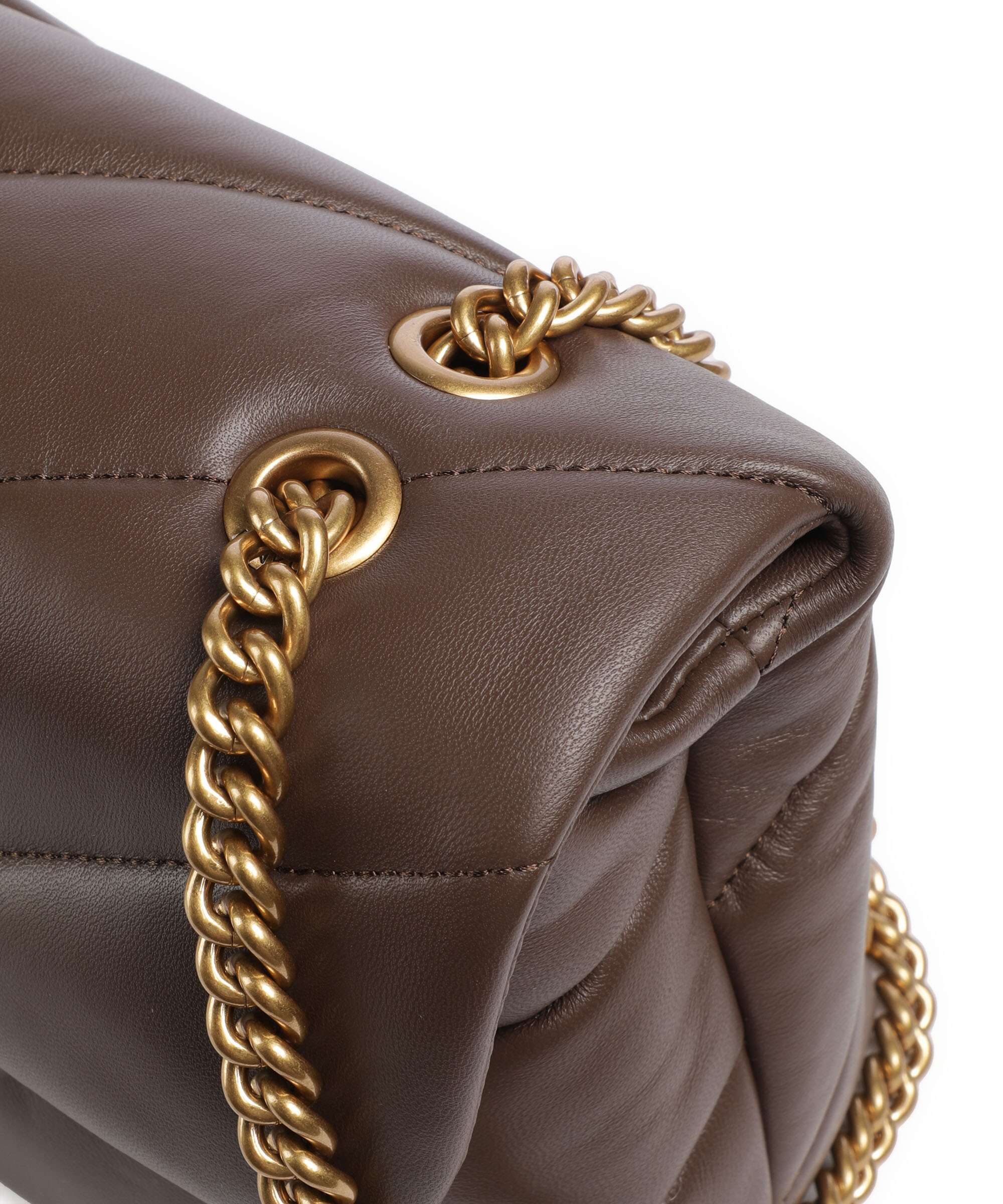 Pinko Love Puff Classic Schoudertas marrone castano/antique gold - Image 5