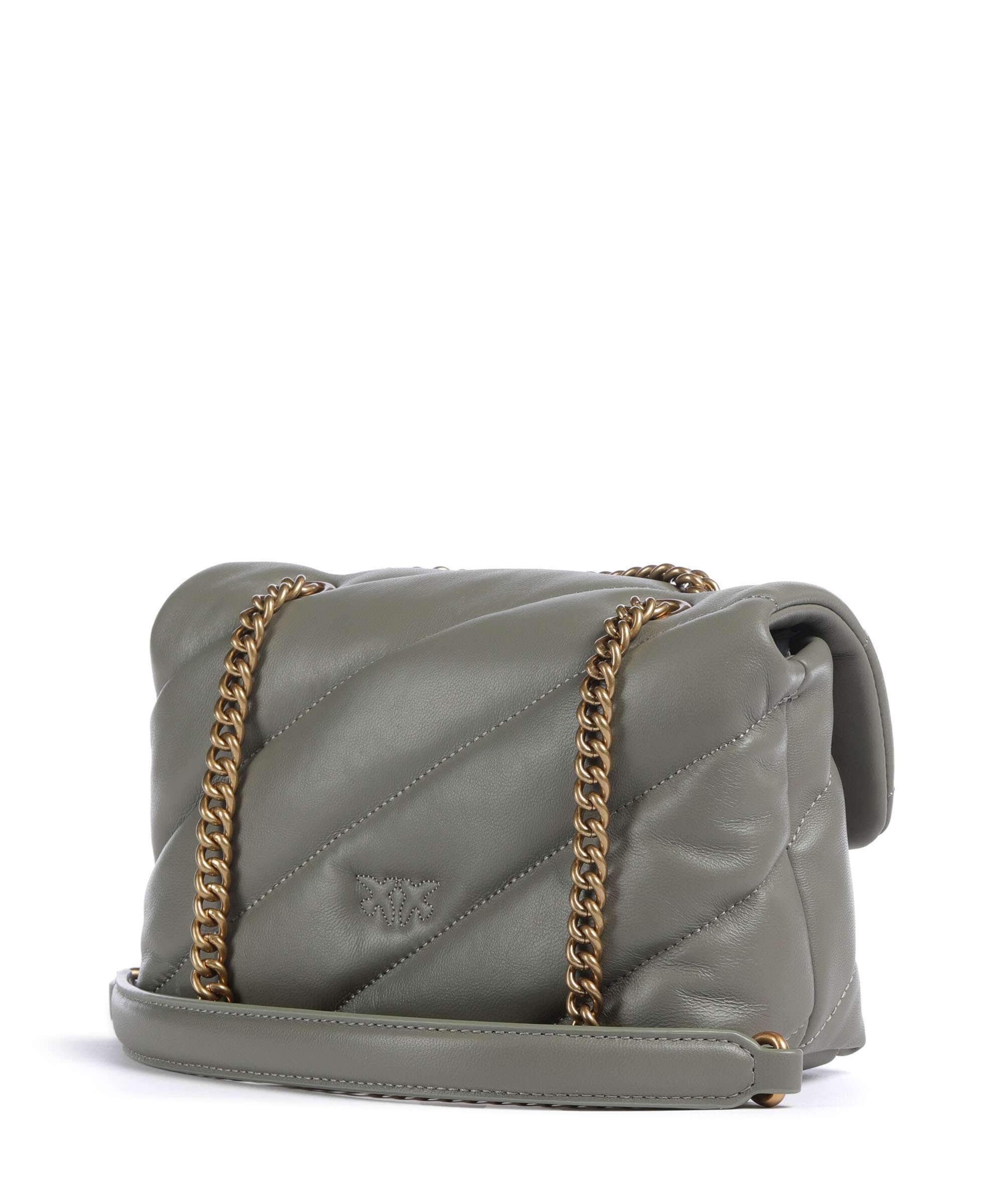 Pinko Love Puff Mini Schoudertas verde vertiver/antique gold - Image 2