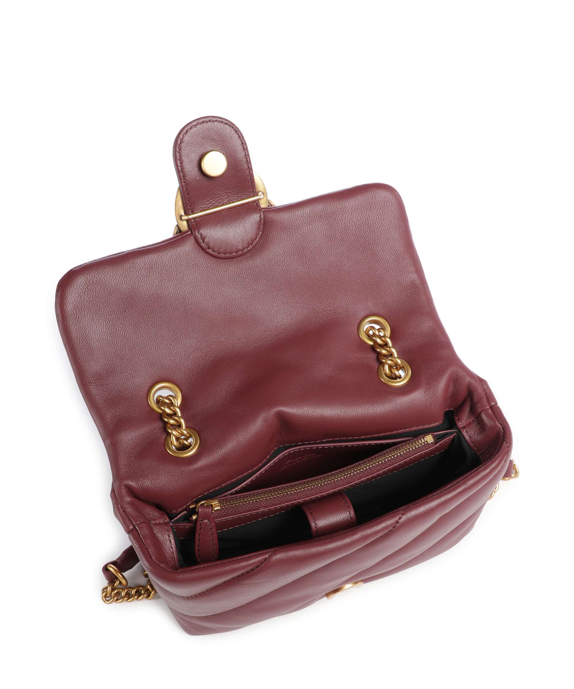Pinko Love Puff Mini Schoudertas ribes intenso/antique gold - Image 5