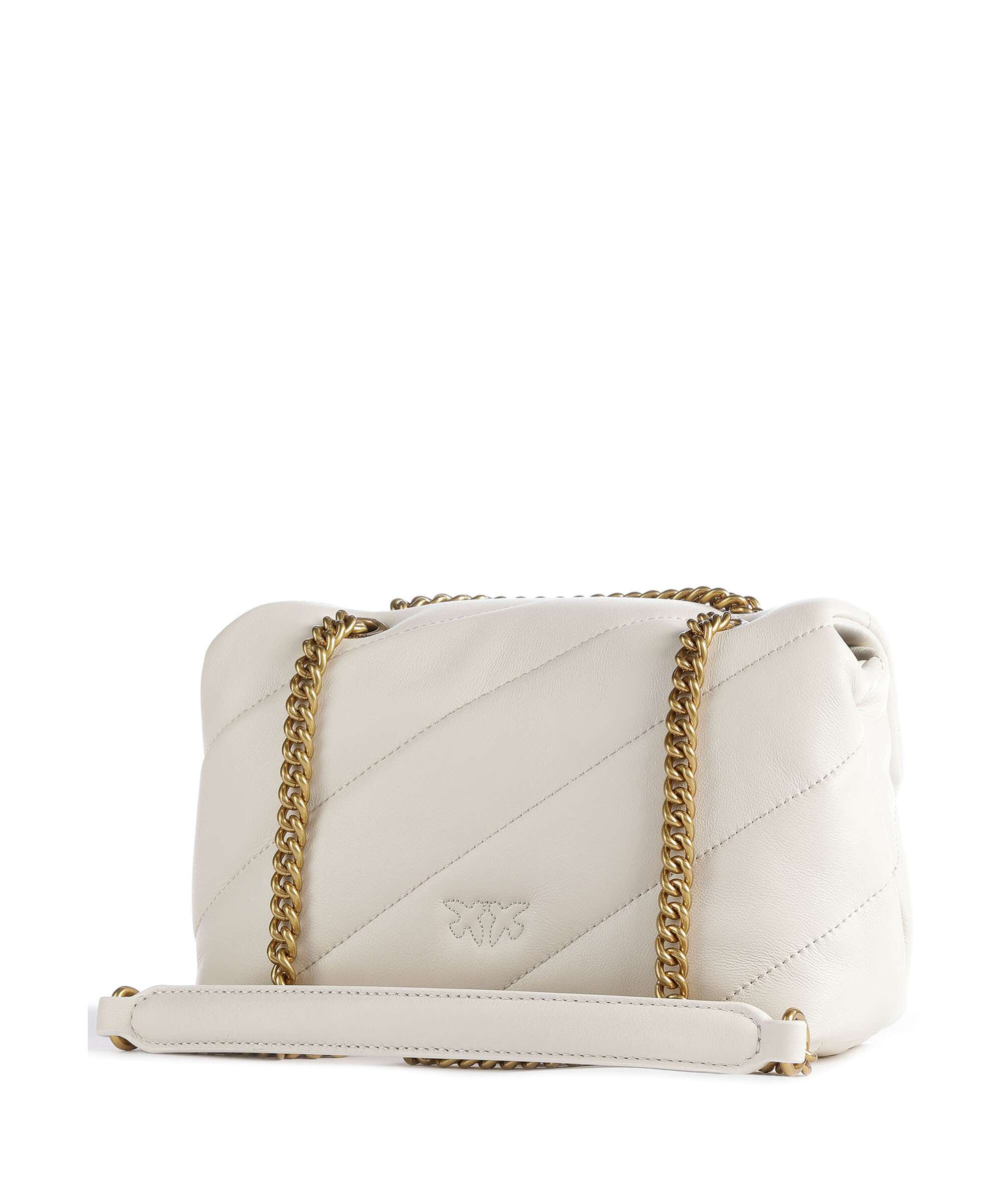 Pinko Love Puff Mini Schoudertas bianco seta/antique gold - Image 2