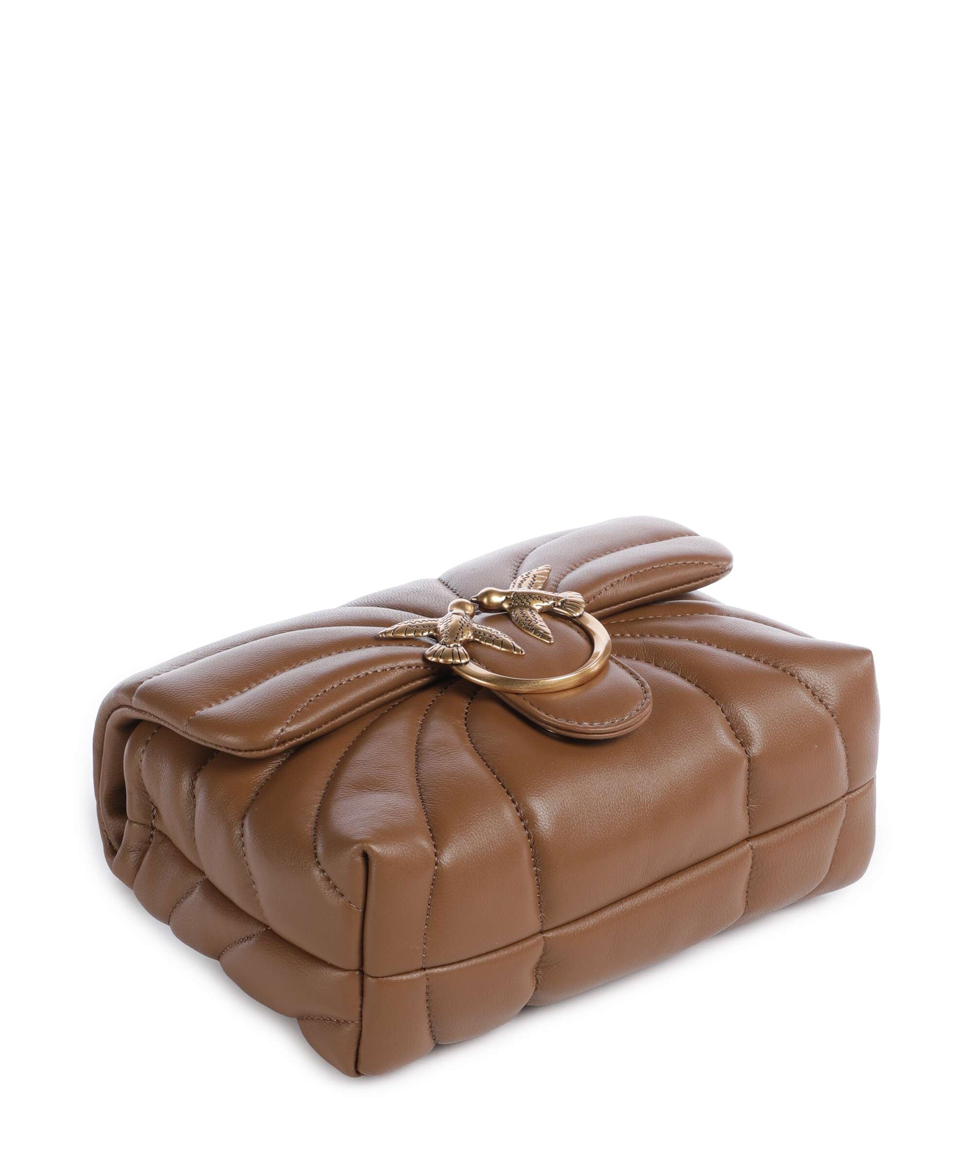 Pinko Love Puff Mini Schoudertas marrone cognac/antique gold - Image 6
