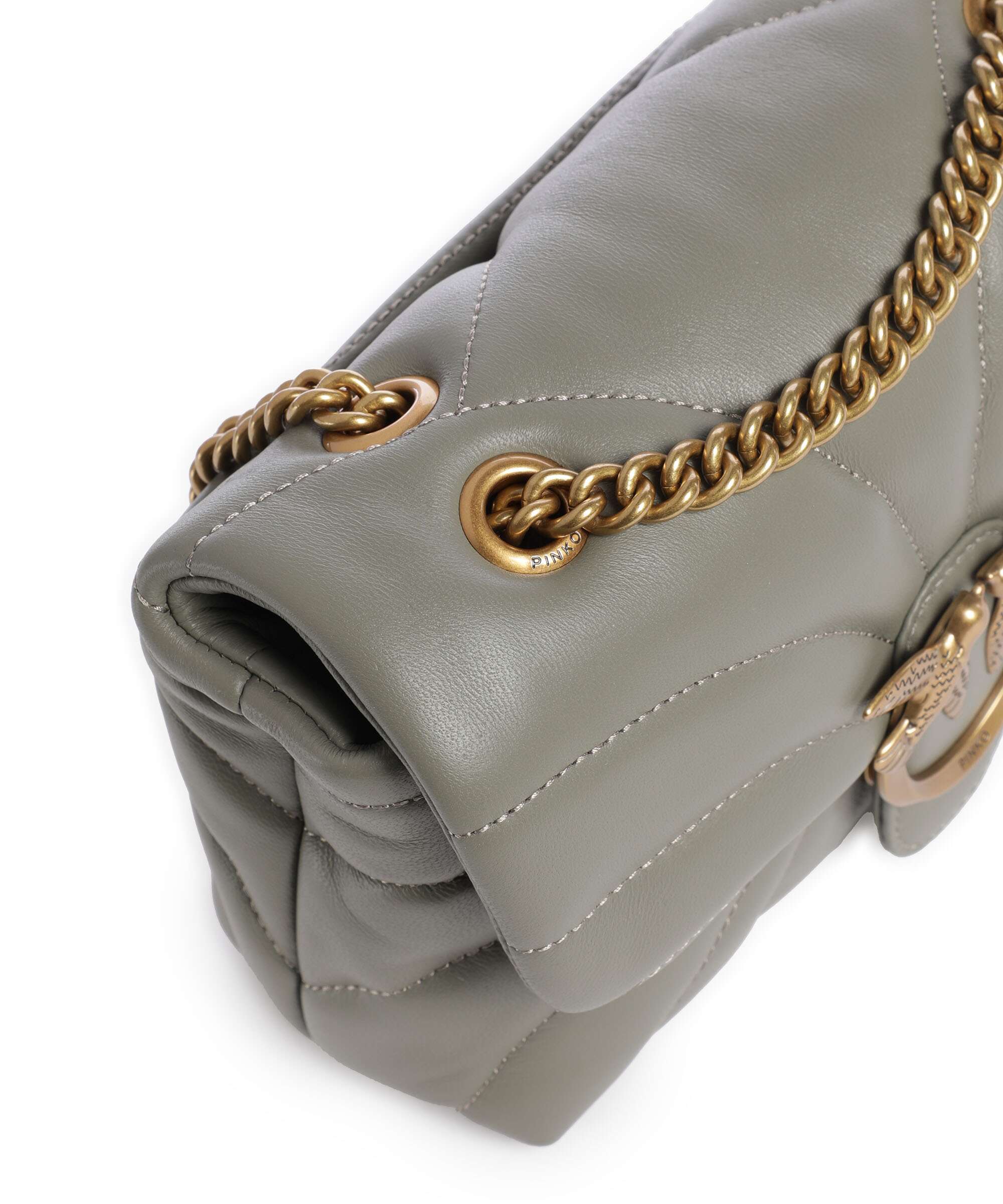 Pinko Love Puff Mini Schoudertas verde vertiver/antique gold - Image 5