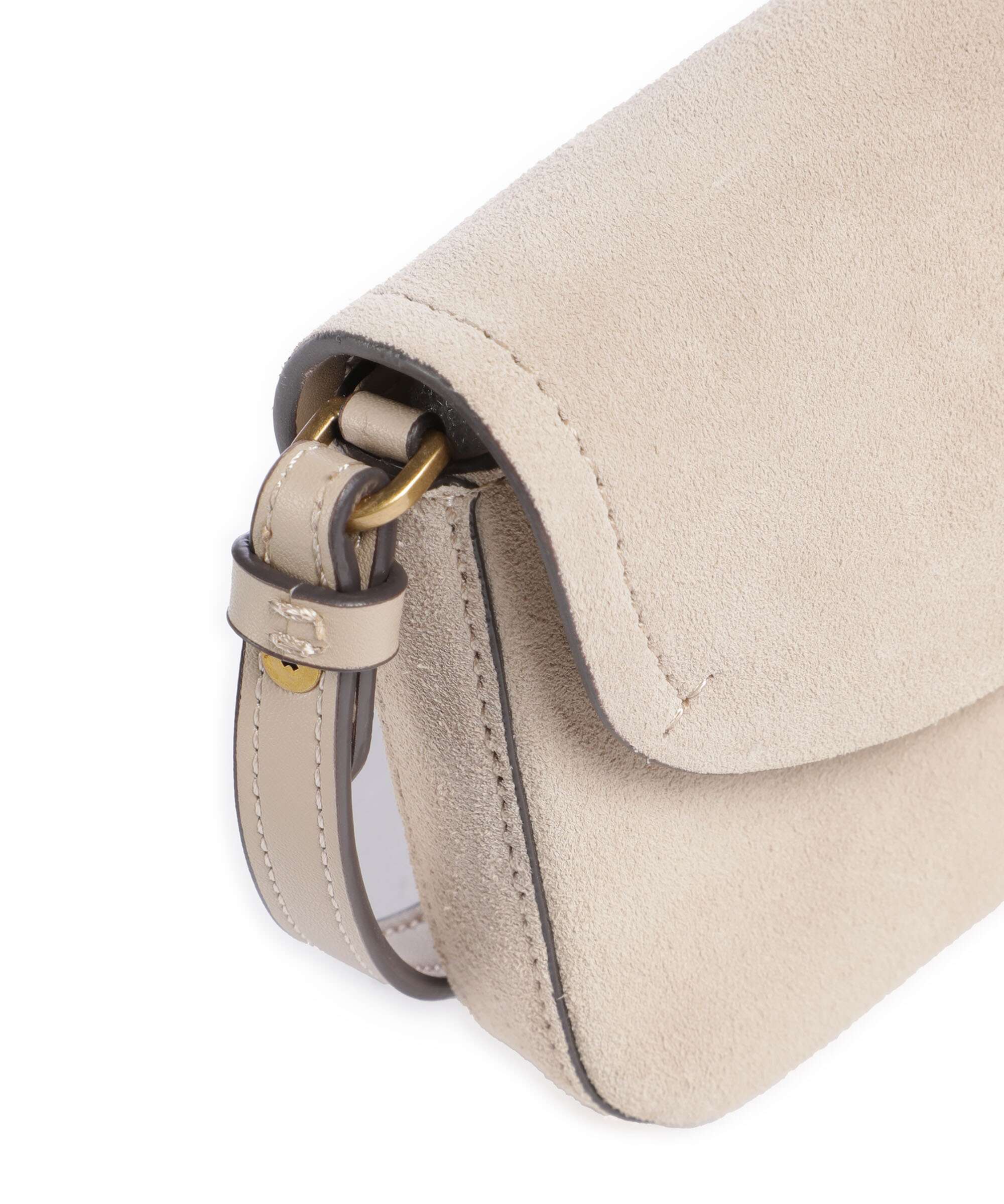 Pinko Saddle Flat Crossbody tas beige/grigio fumo/antique gold - Image 4