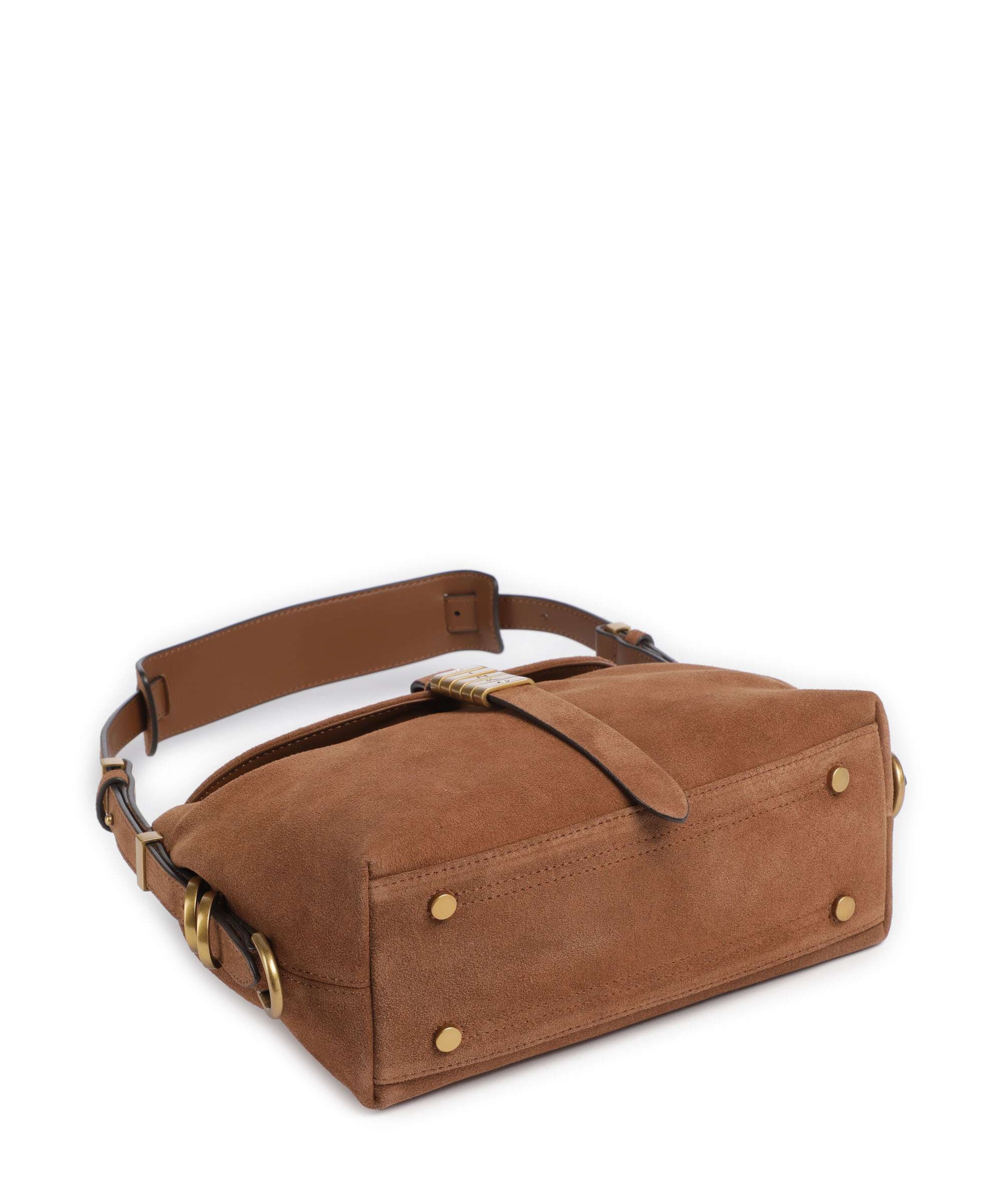 Pinko Saddle Horizontal Mini Schoudertas marrone/leone/antique gold - Image 4