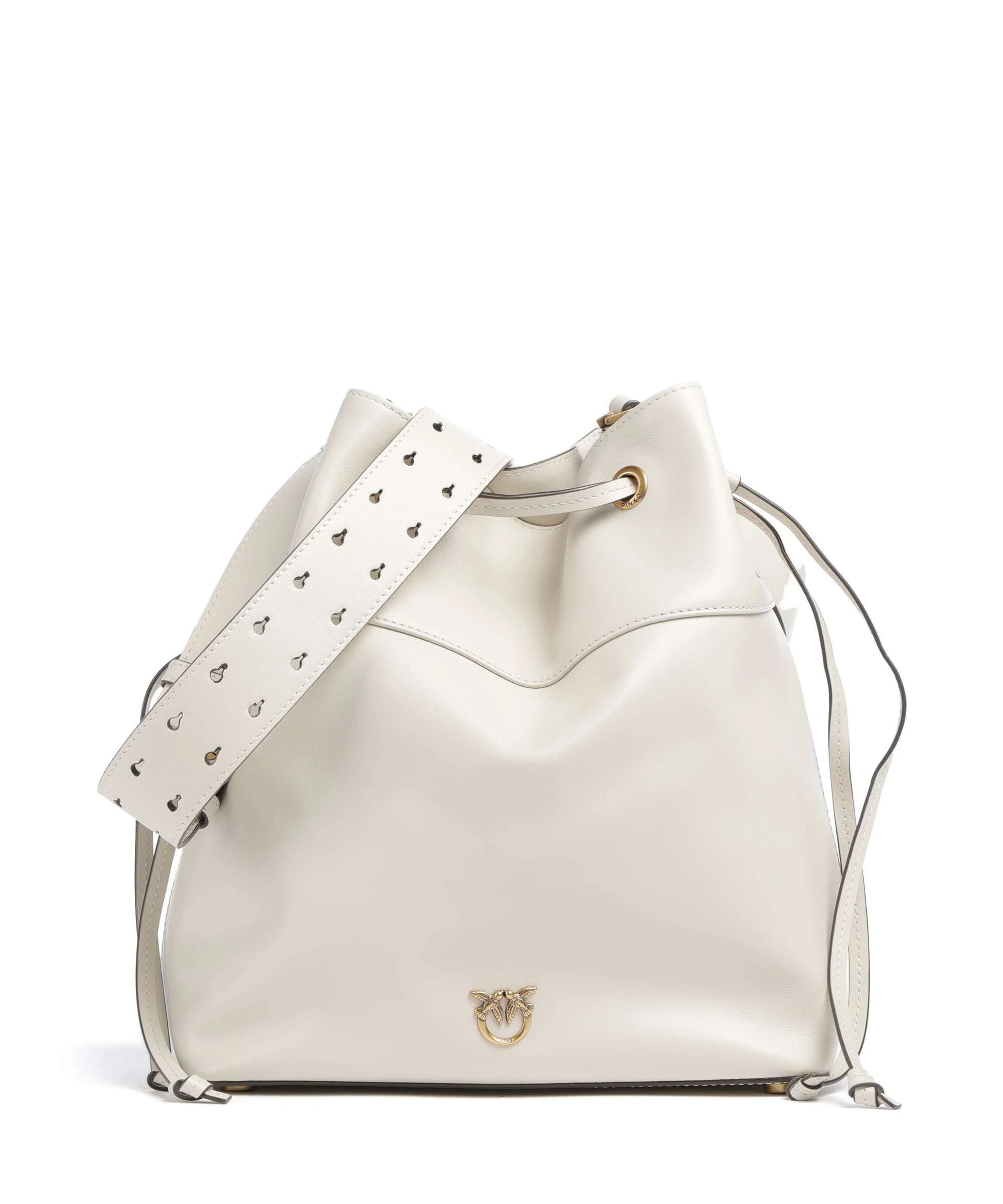 Pinko Secchiello Classic Emmertas bianco seta/antique gold