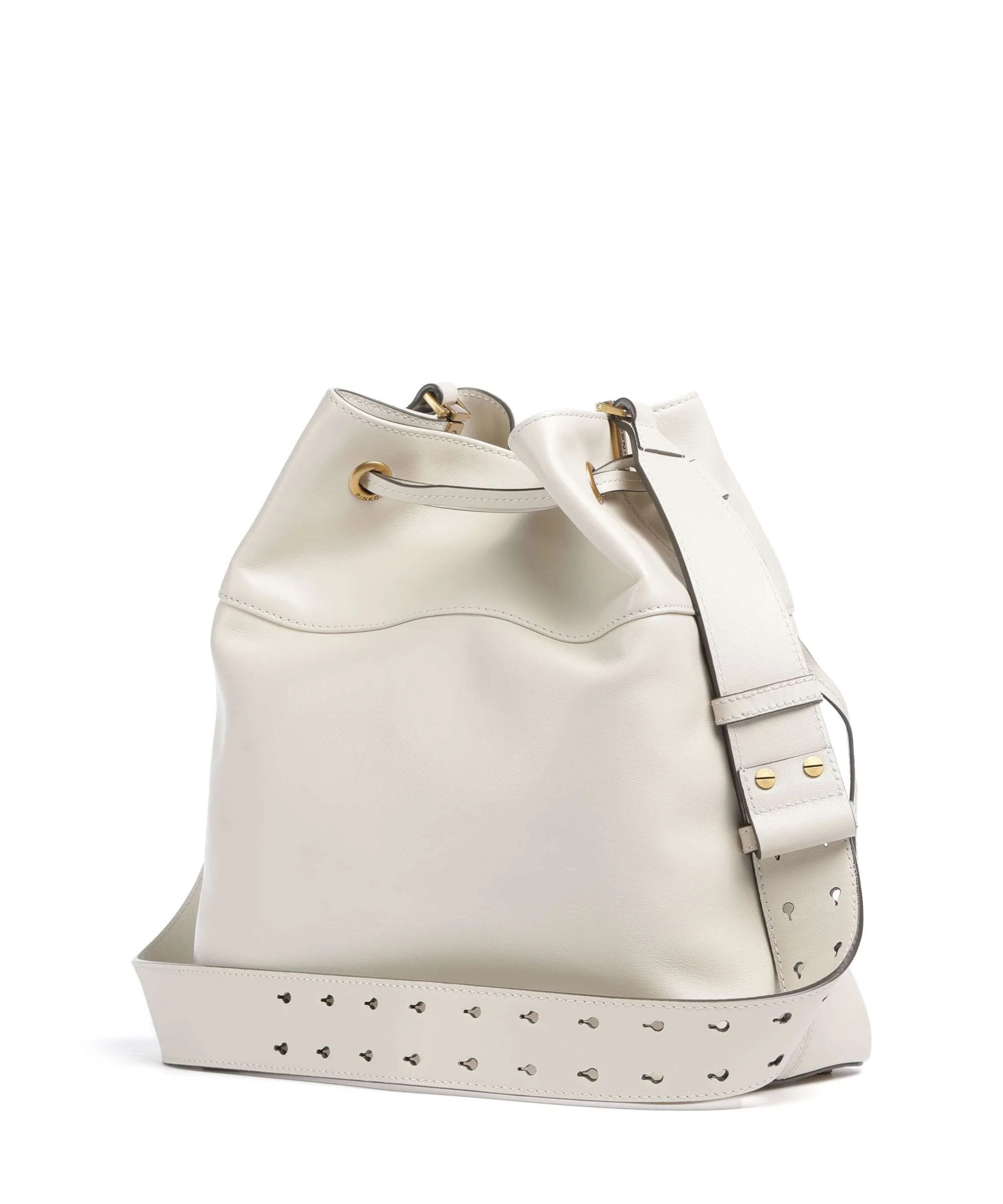 Pinko Secchiello Classic Emmertas bianco seta/antique gold - Image 2