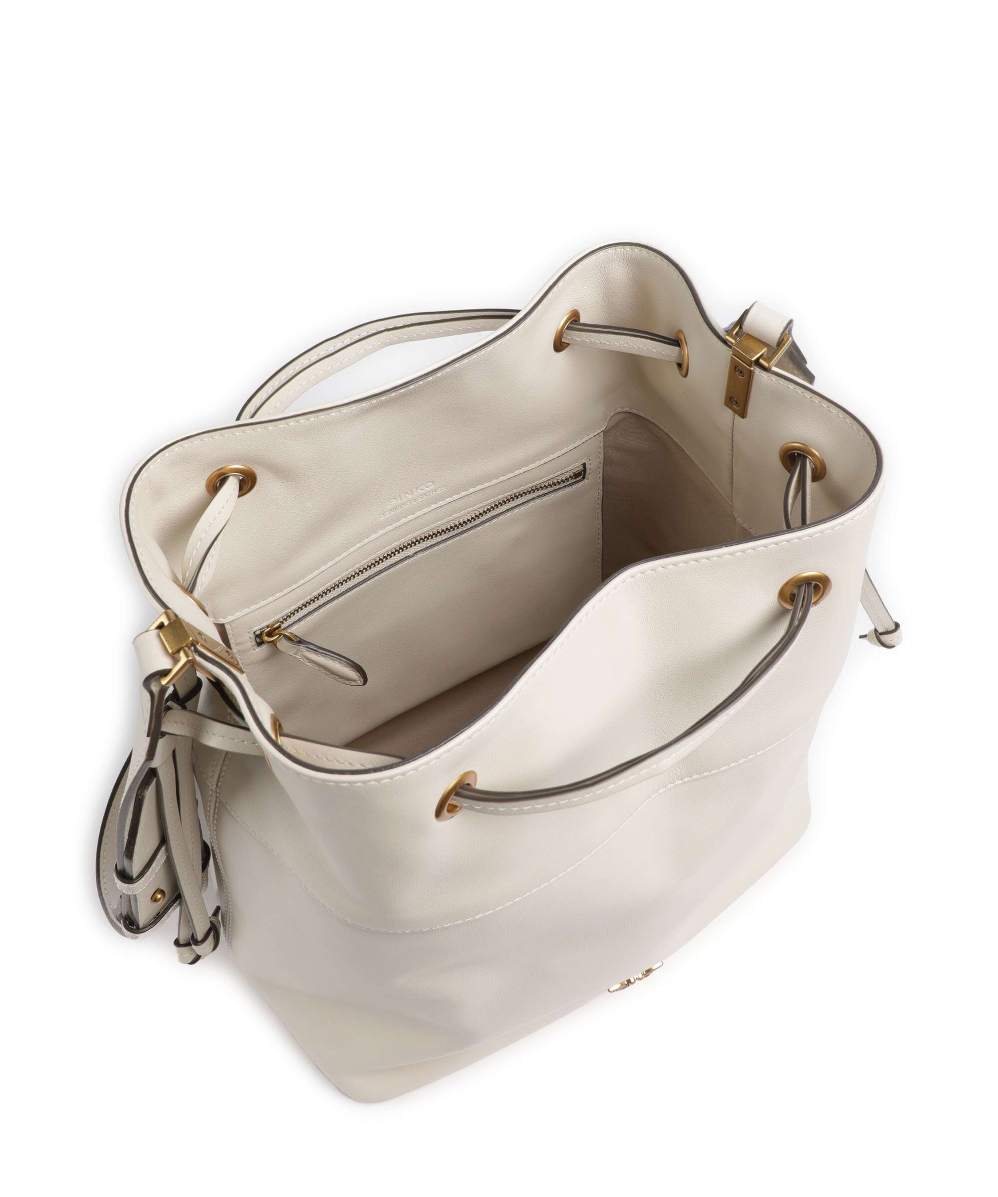 Pinko Secchiello Classic Emmertas bianco seta/antique gold - Image 6