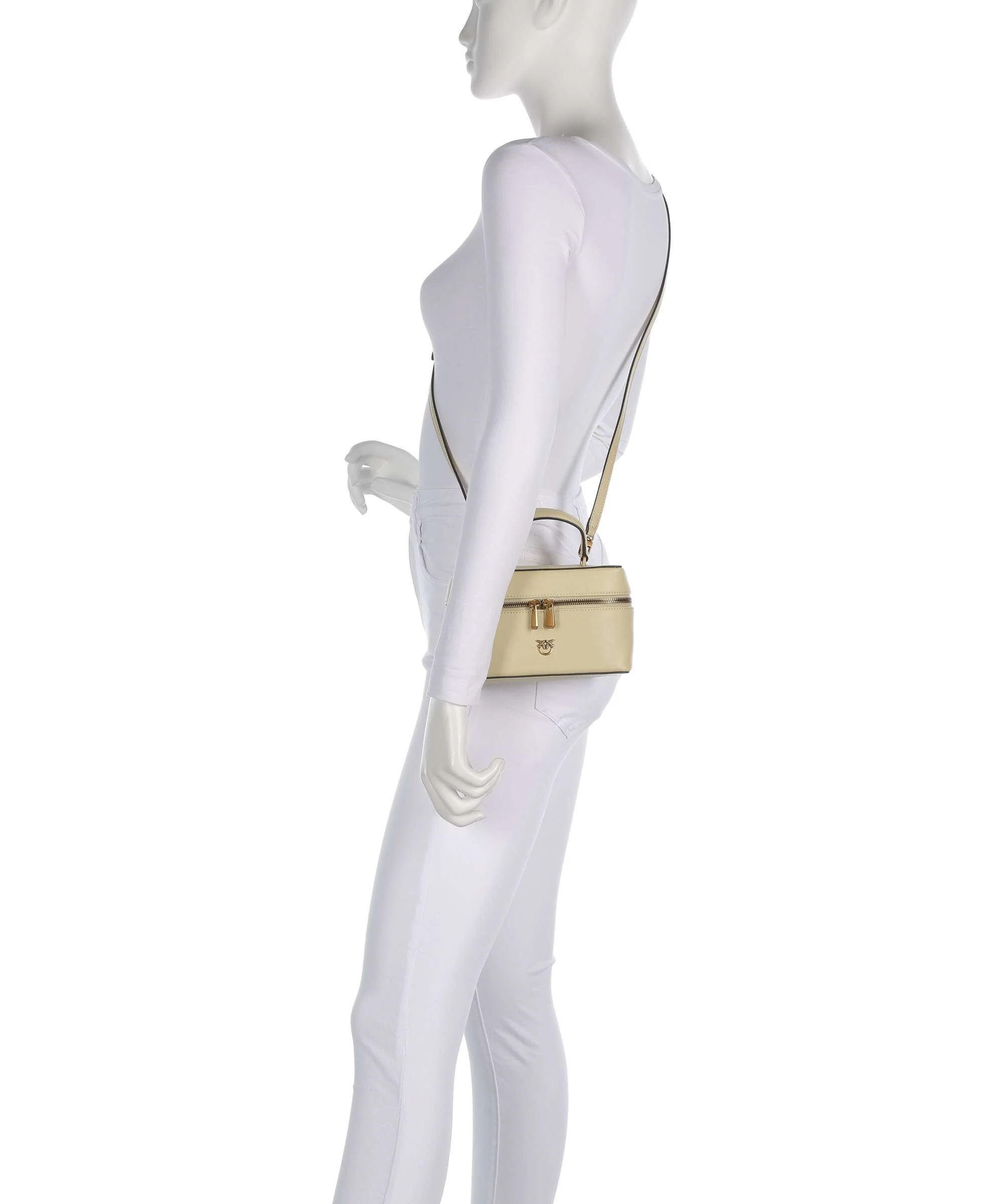 Pinko Vanity Mini Crossbody tas giallo vaniglia/antique gold - Image 3
