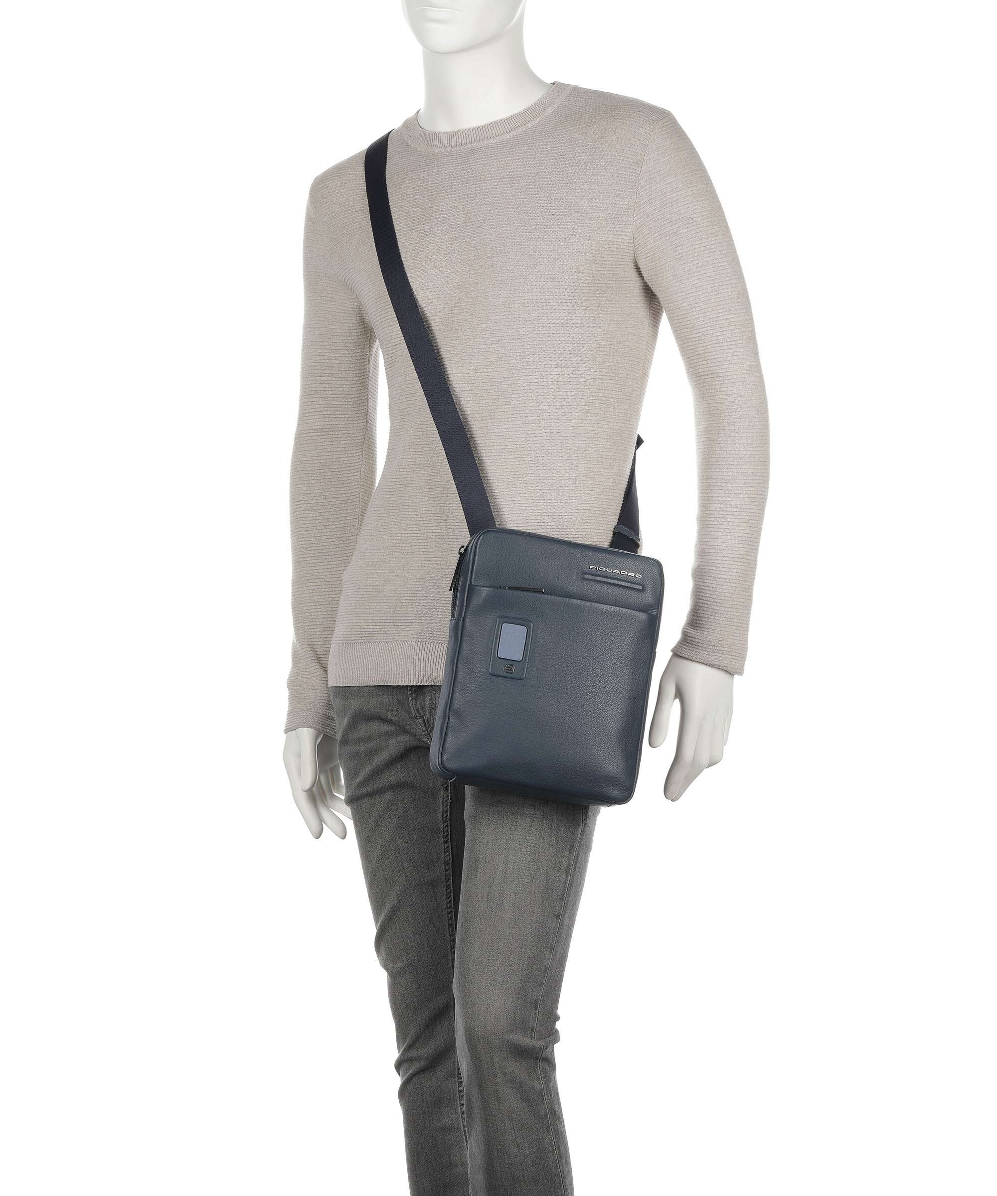 Piquadro Akron Crossbody tas blue - Image 3