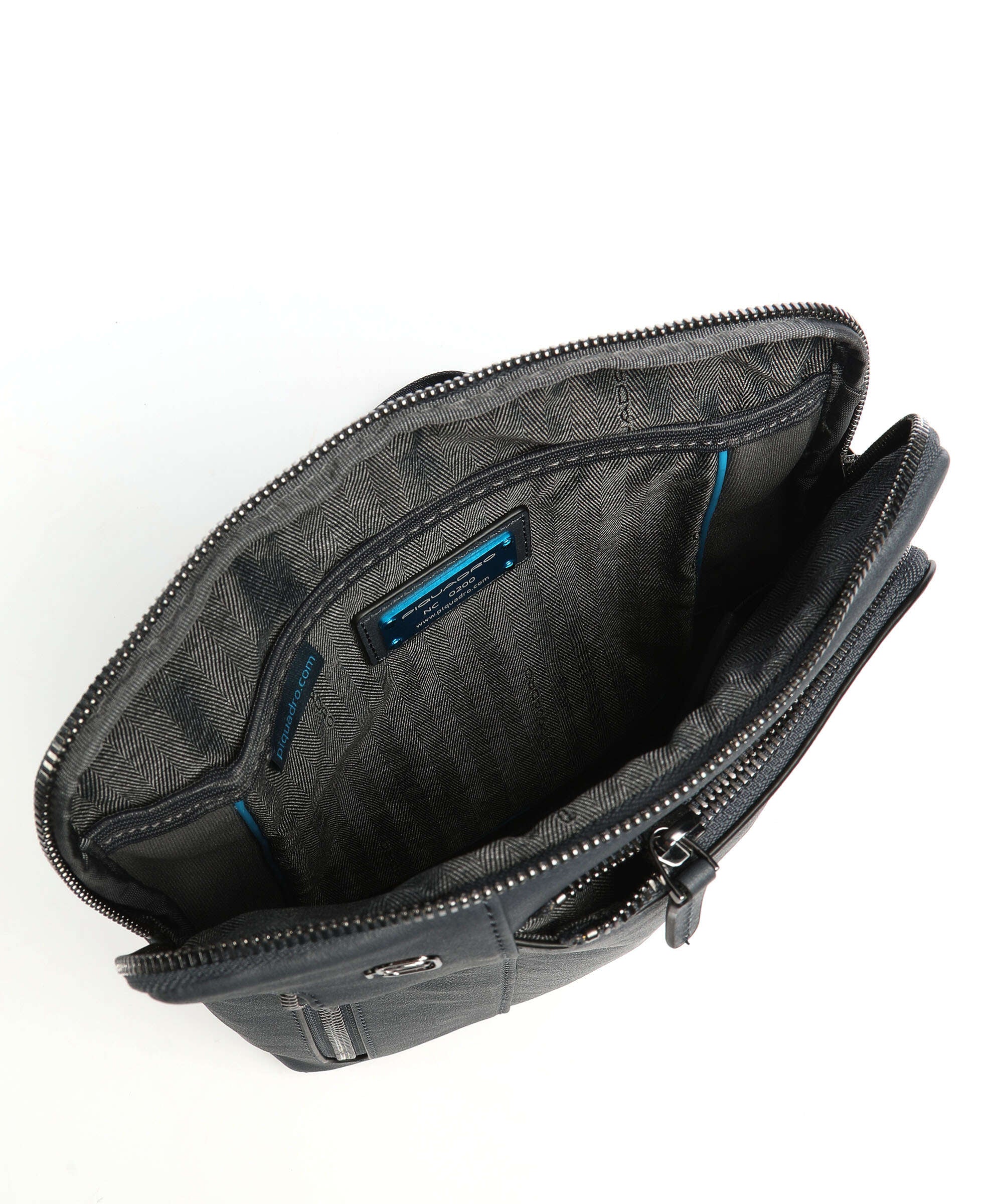 Piquadro Black Square Crossbody tas blue ocean - Image 4