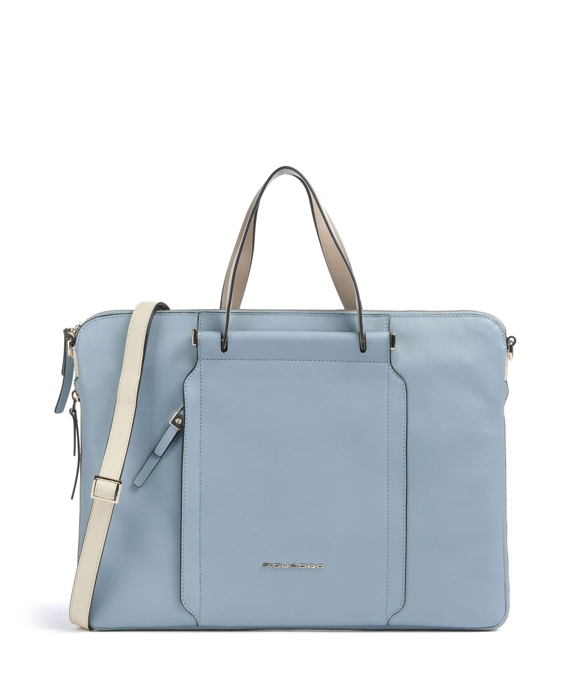 Piquadro Circle Aktetas light blue/beige
