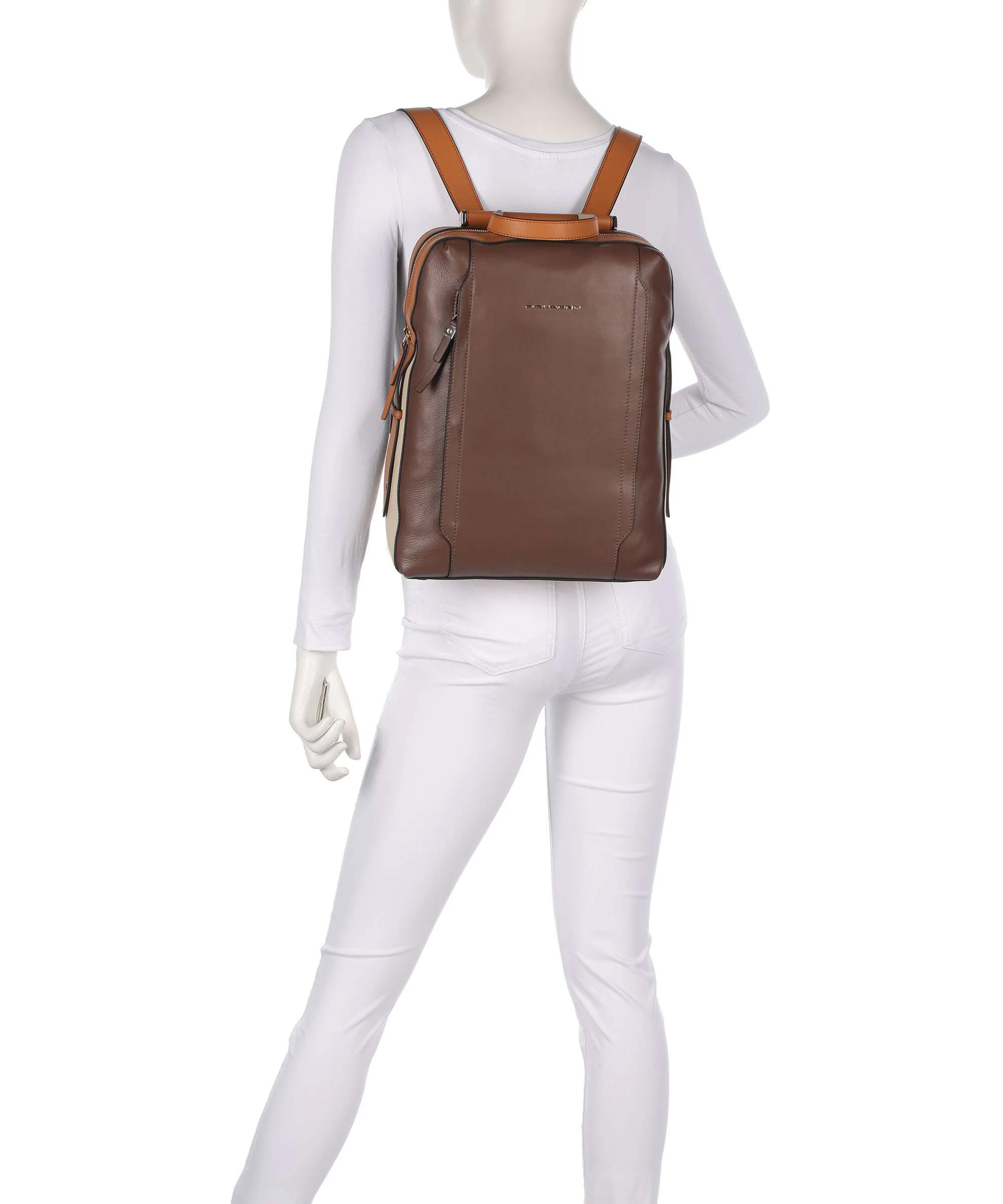 Piquadro Circle Laptop rugzak marrone/beige - Image 3