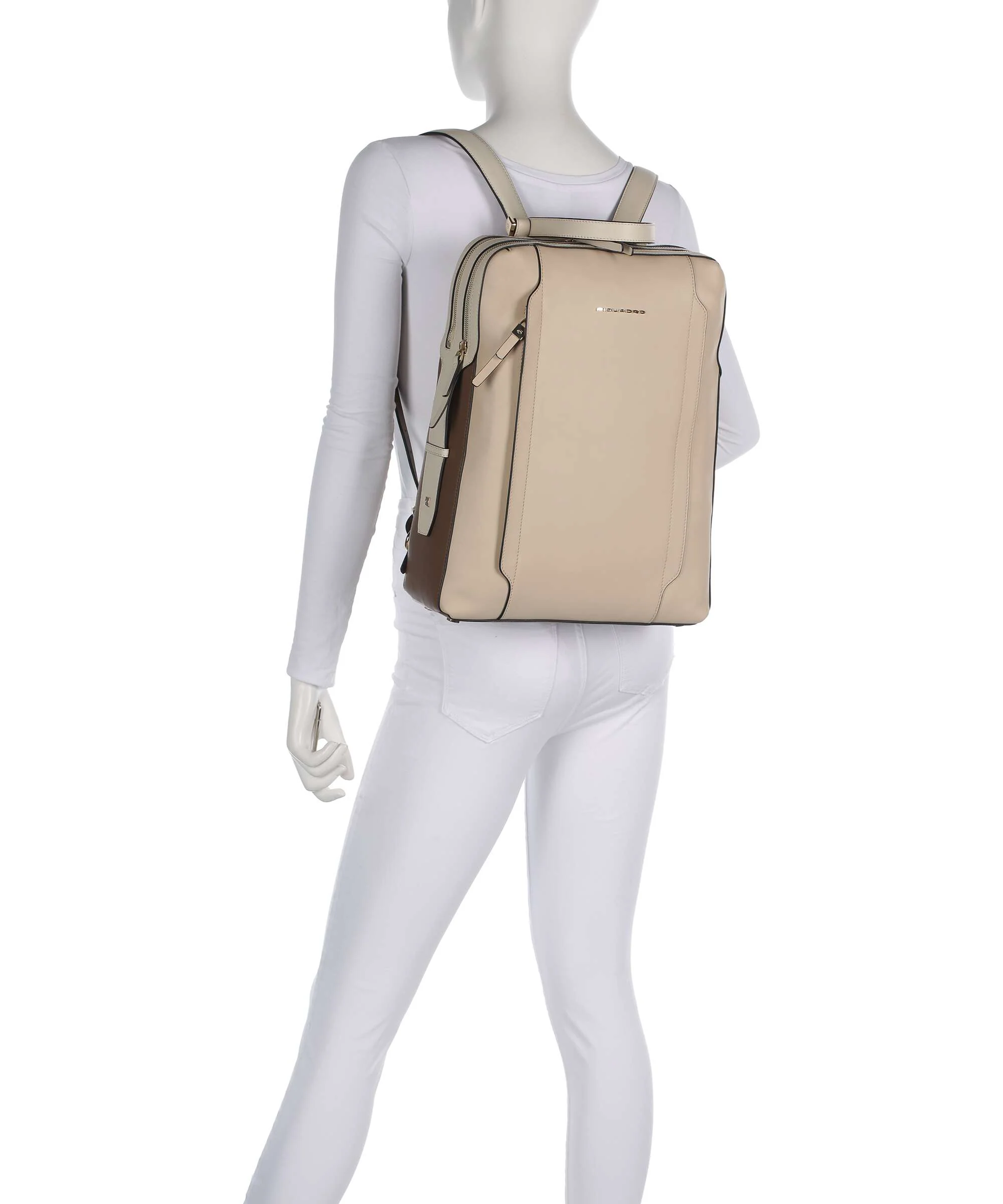 Piquadro Circle Rugzak beige/cuoio - Image 3