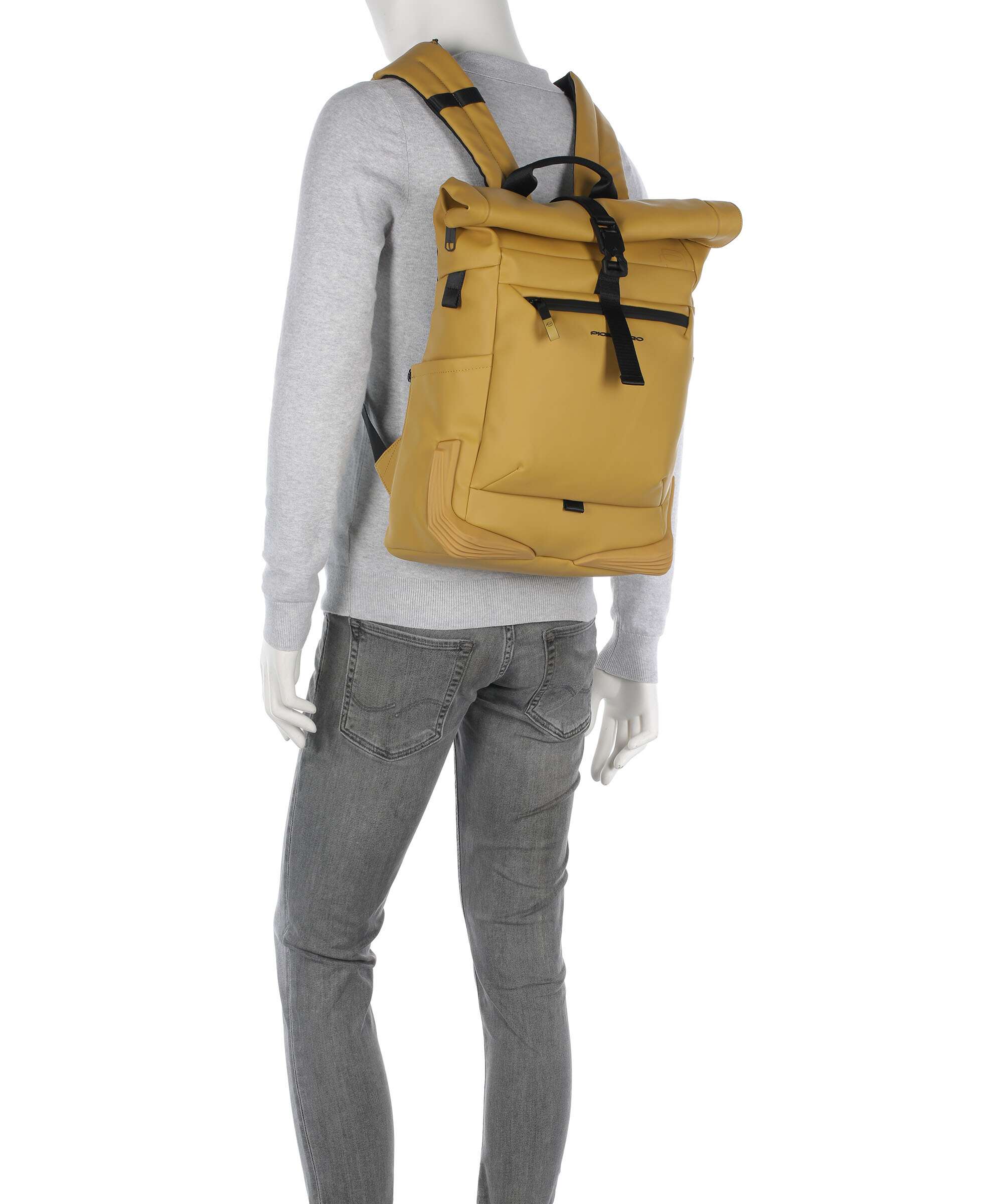 Piquadro Corner 2.0 Rolltop rugzak ocra - Image 3
