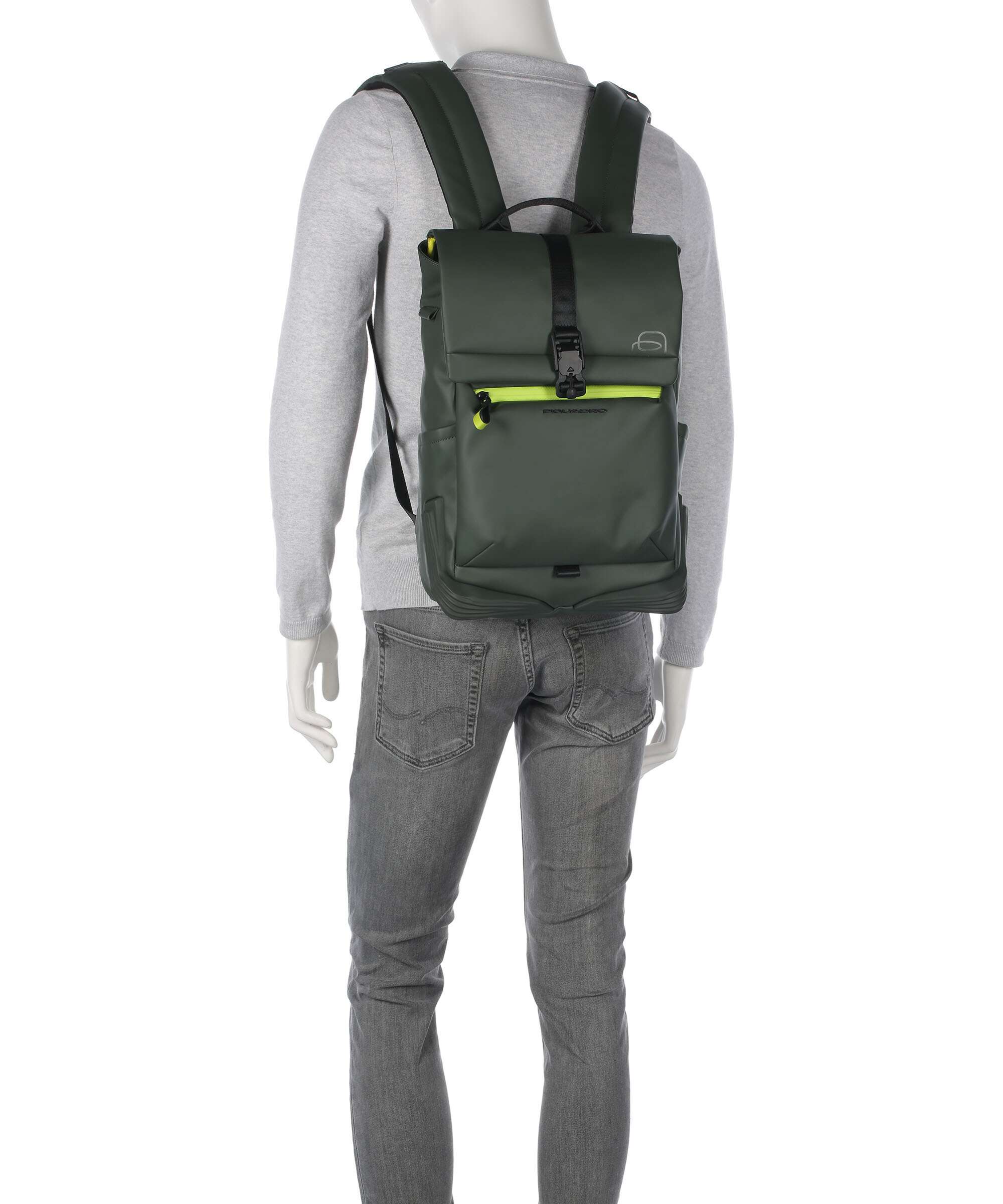 Piquadro Corner Special Rugzak green - Image 4