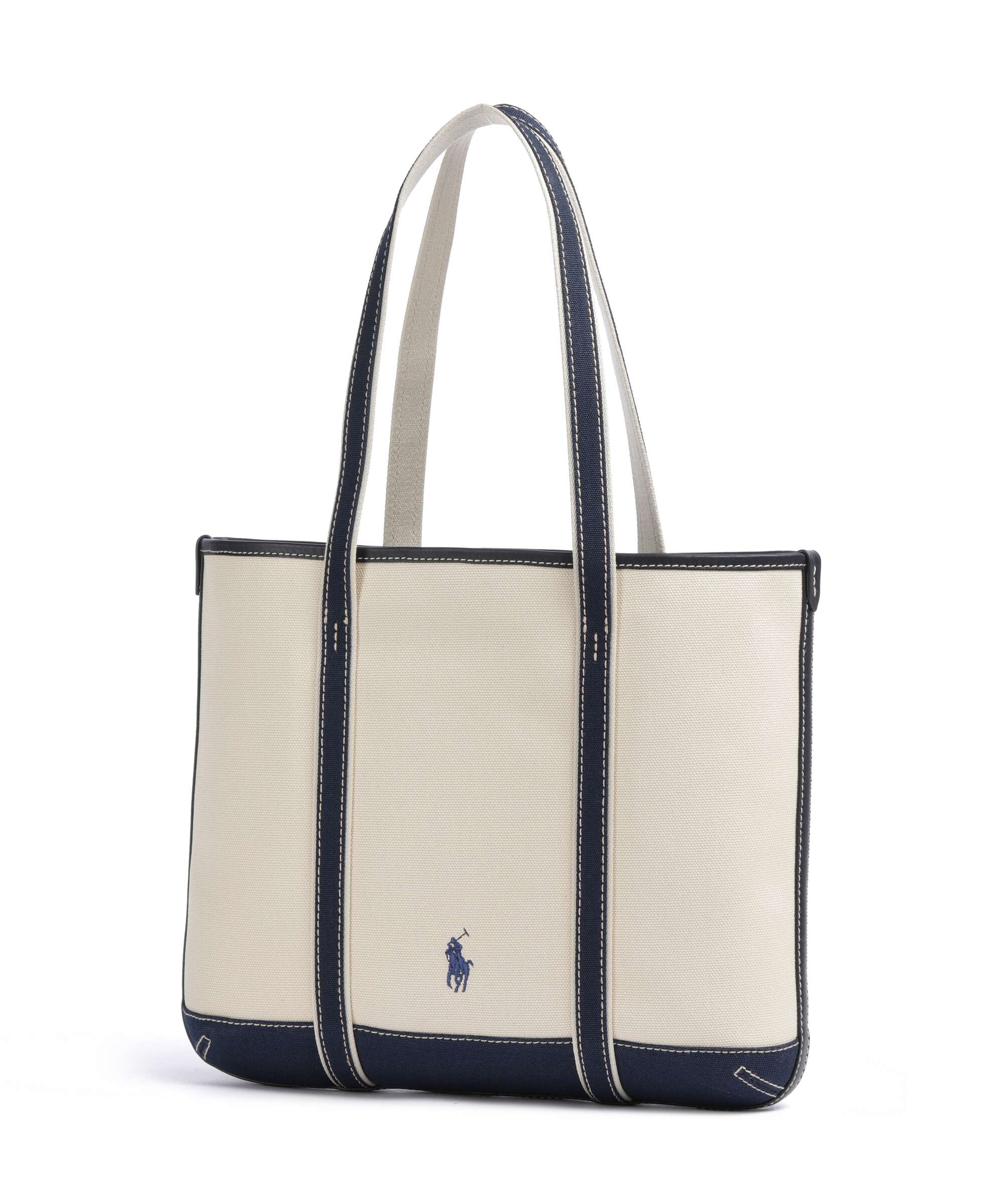 Polo Ralph Lauren Canvas Small Boodschappentas ecru/newport navy - Image 2