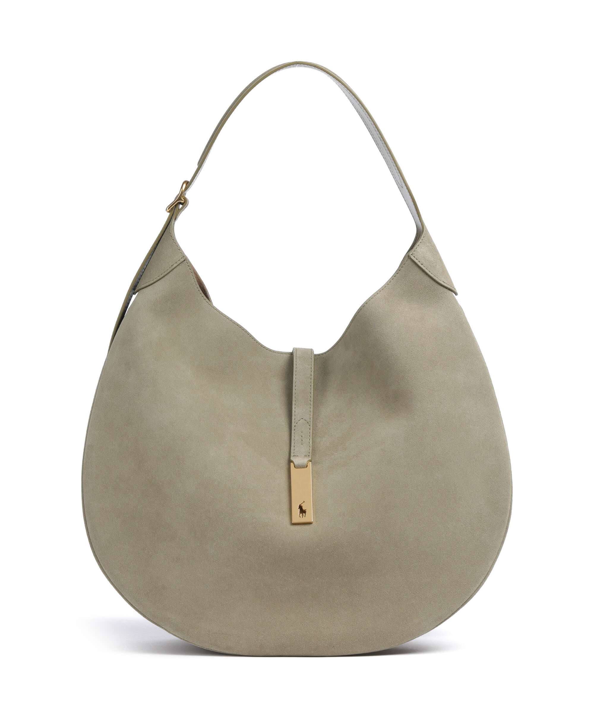 Polo Ralph Lauren ID Collection Medium Hobo tas light olive