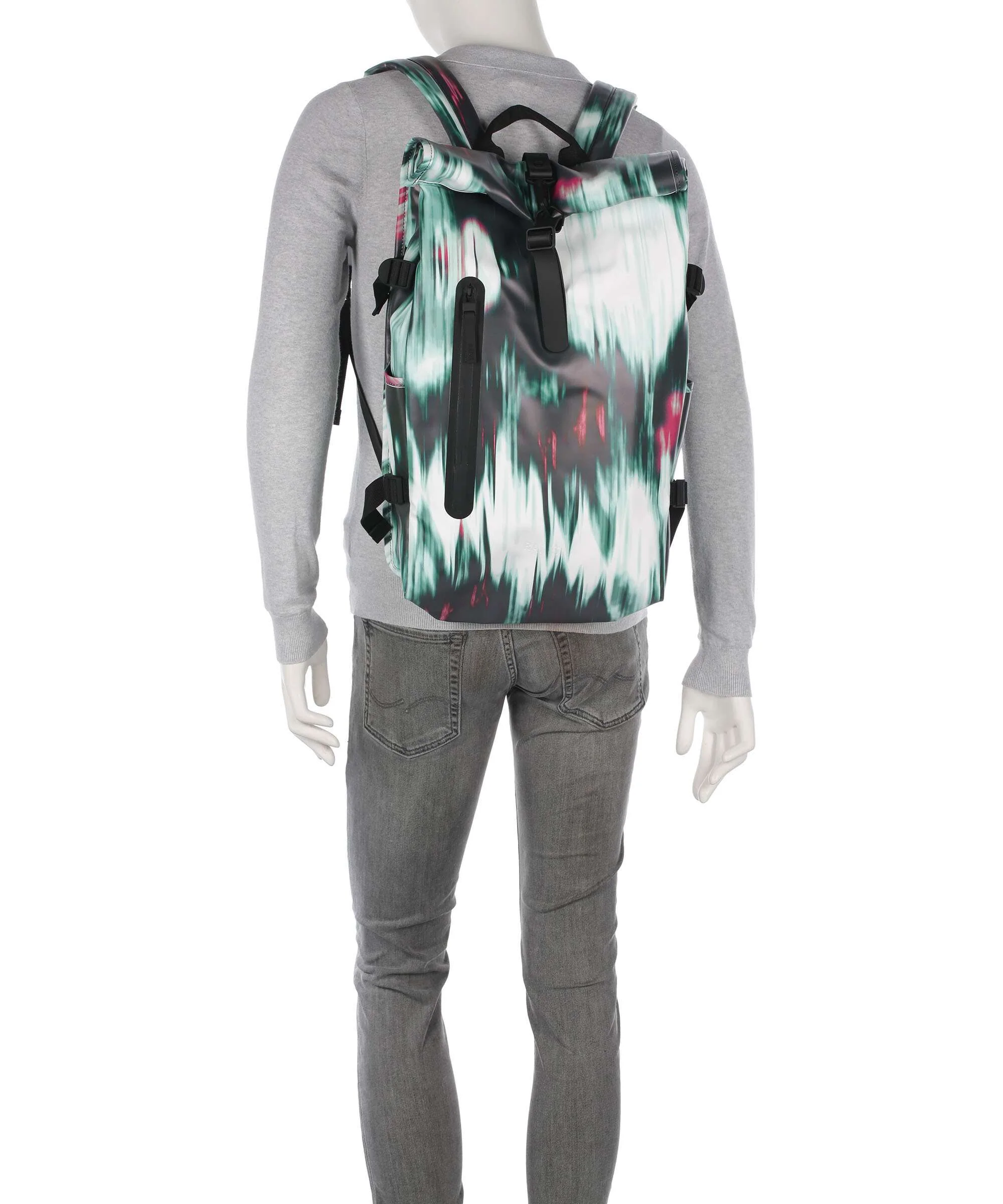 Rains Large Rolltop rugzak blur - Image 3