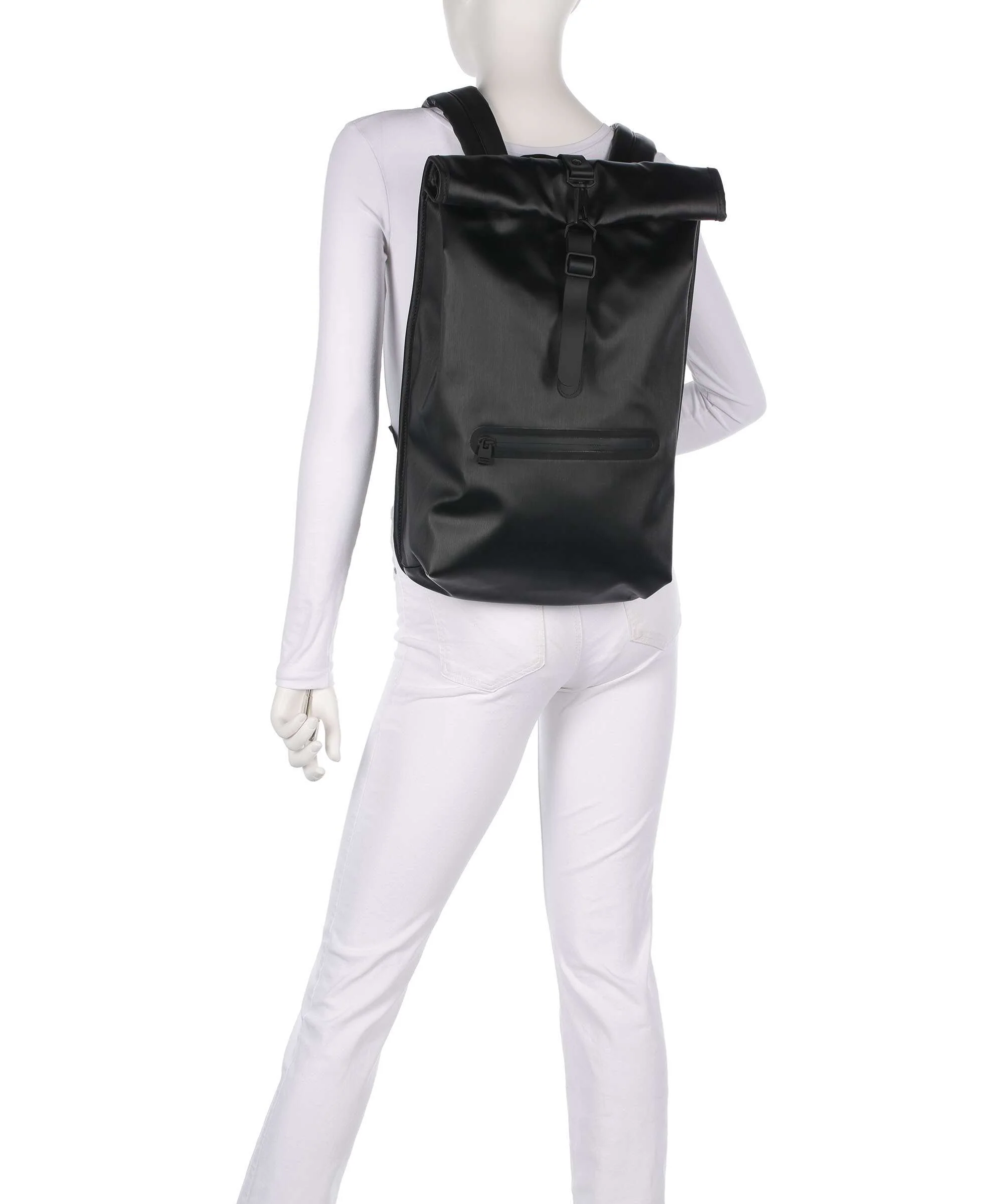 Rains Rolltop rugzak black grain - Image 3