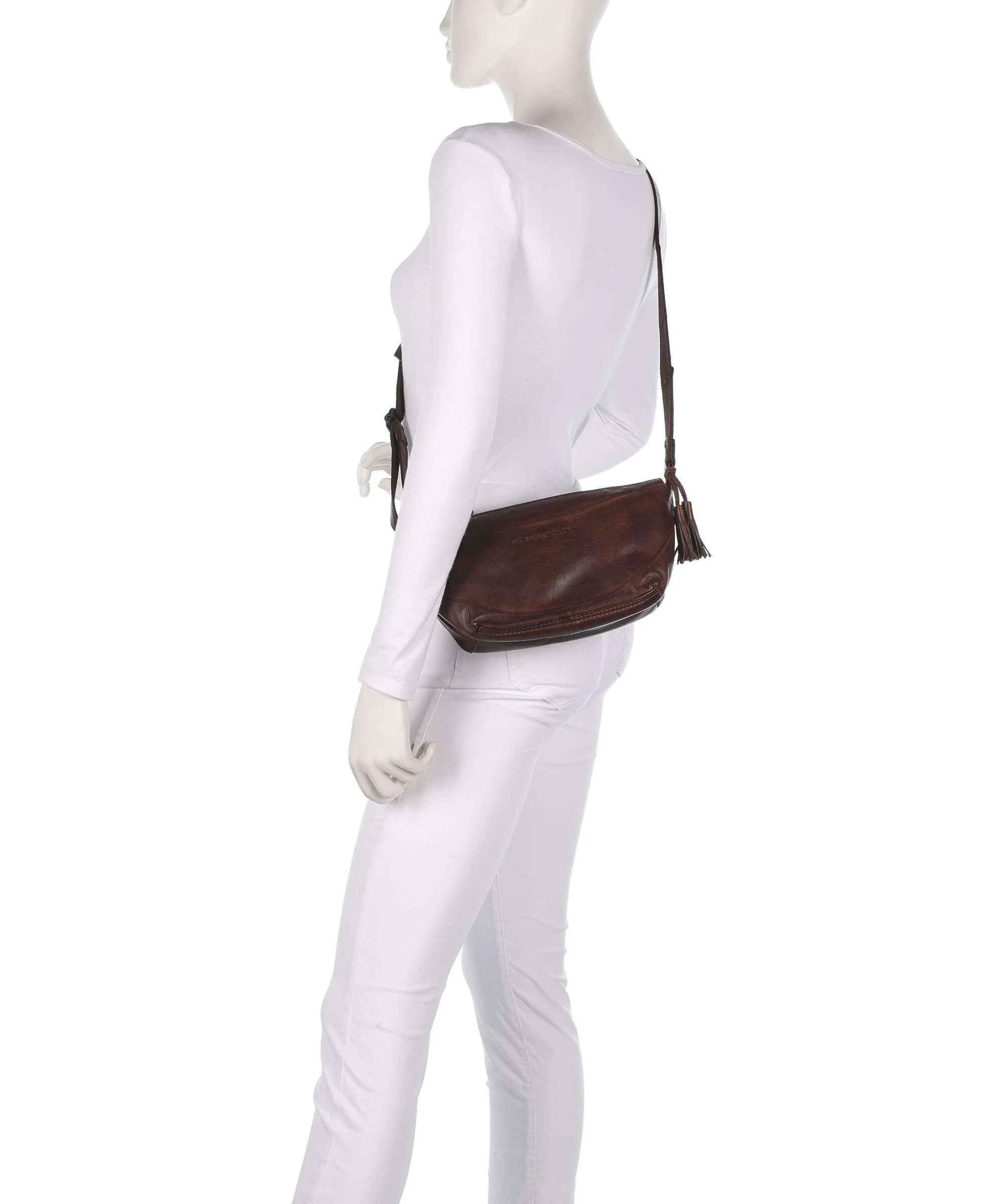Spikes & Sparrow Apache Piperel Crossbody tas dark brown - Image 3