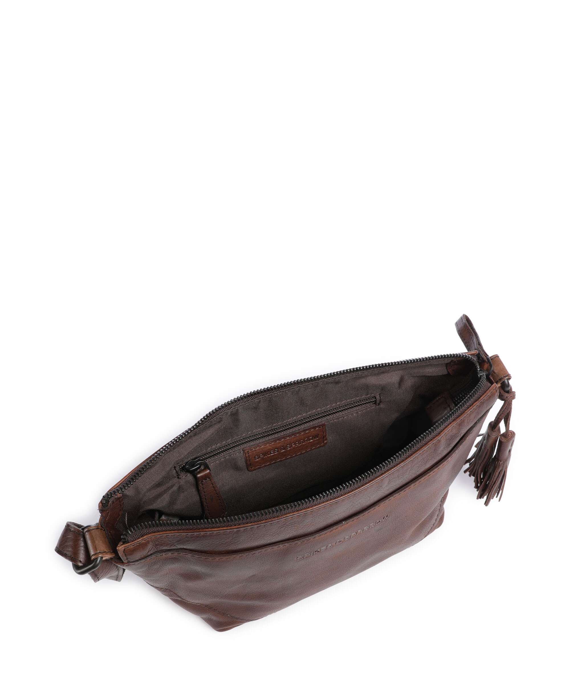 Spikes & Sparrow Apache Piperel Crossbody tas dark brown - Image 6