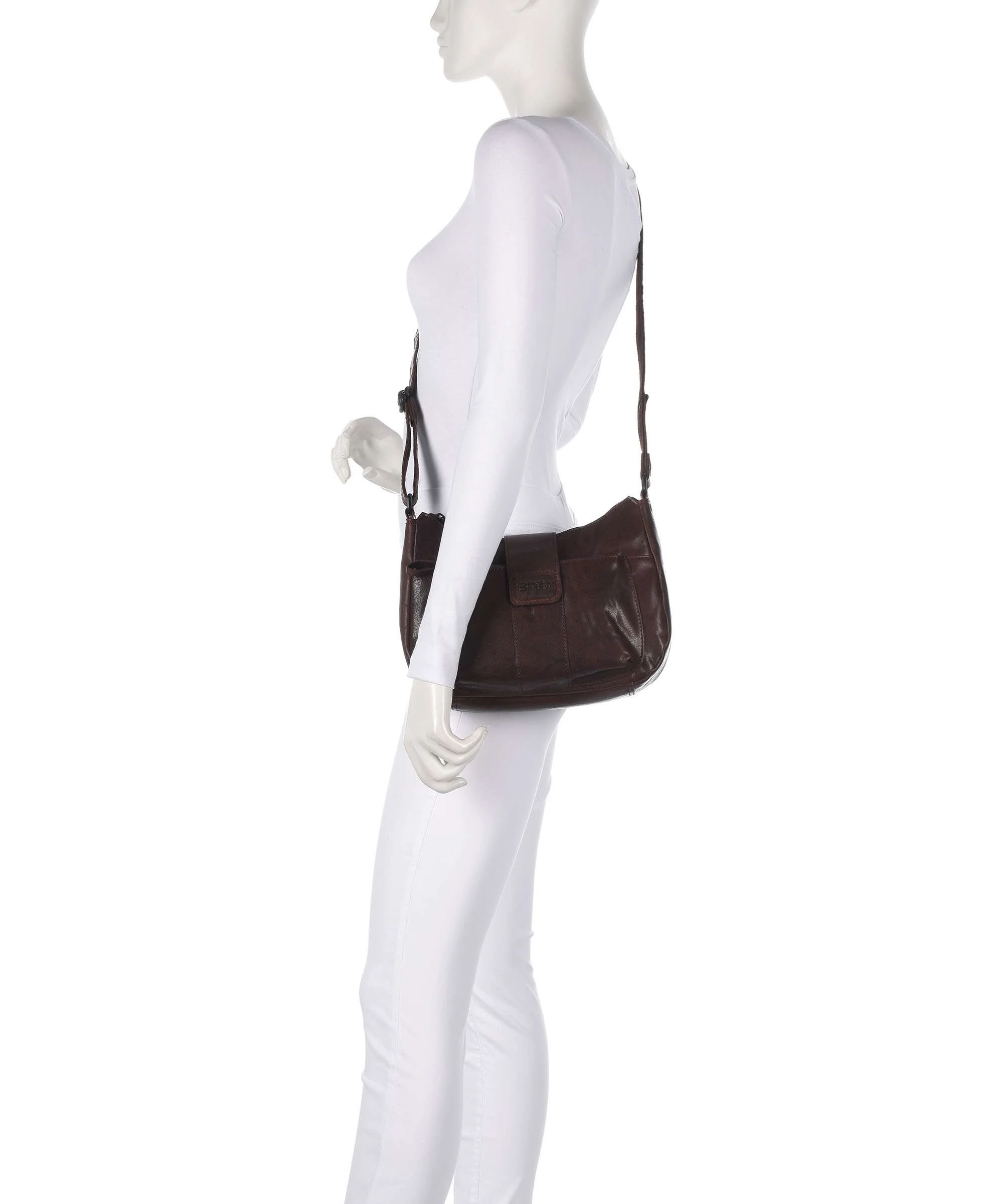Spikes & Sparrow Bronco Carlia Crossbody tas dunkelbraun - Image 3